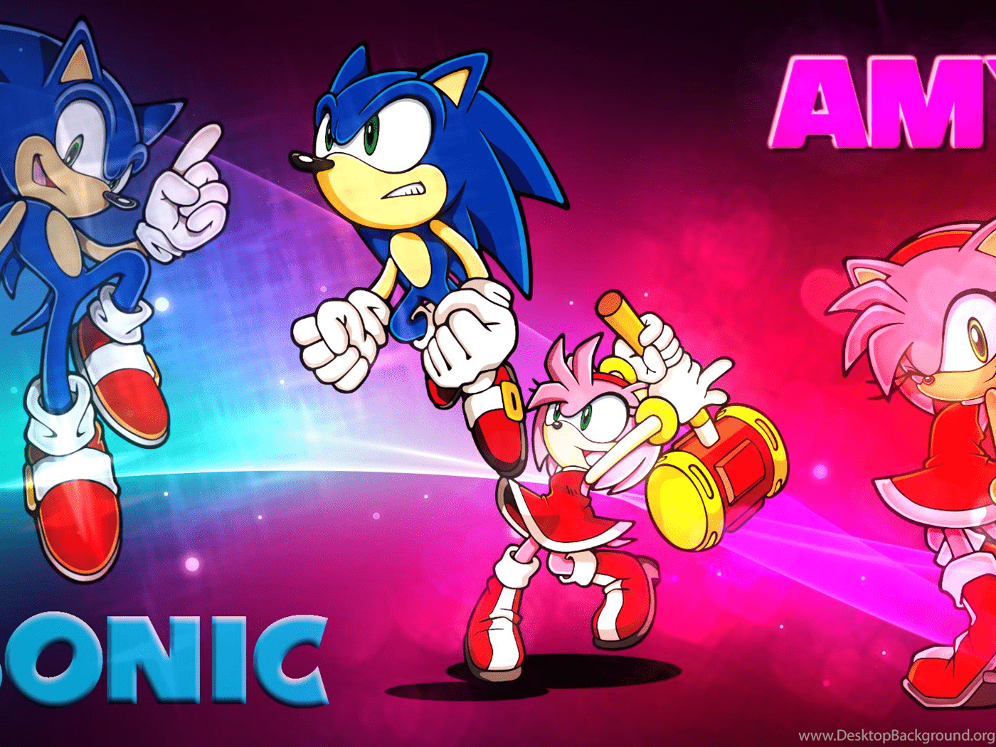 1400x1050 Wallpaper Sonic And Amy Desktop Background