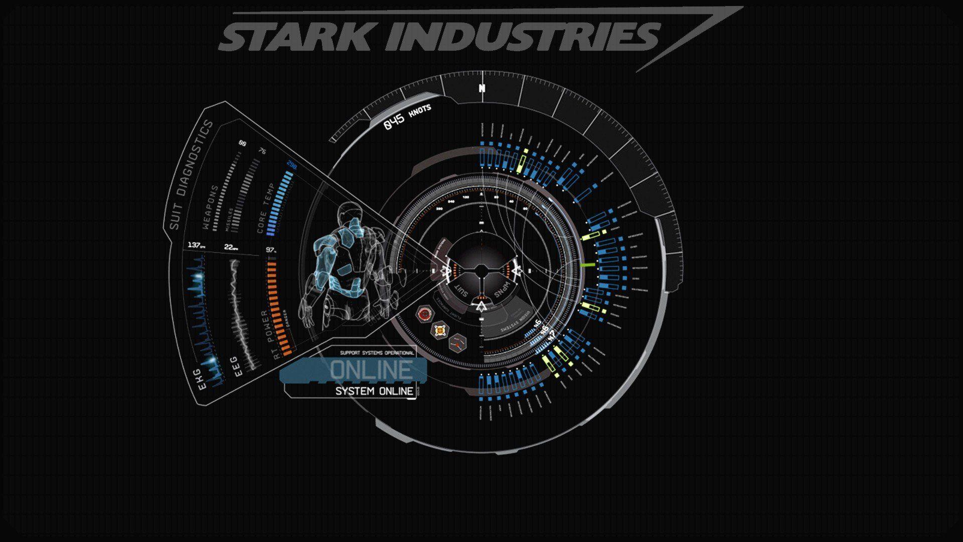 1920x1080 Blue Iron Man Stark Industries wallpaperx1080