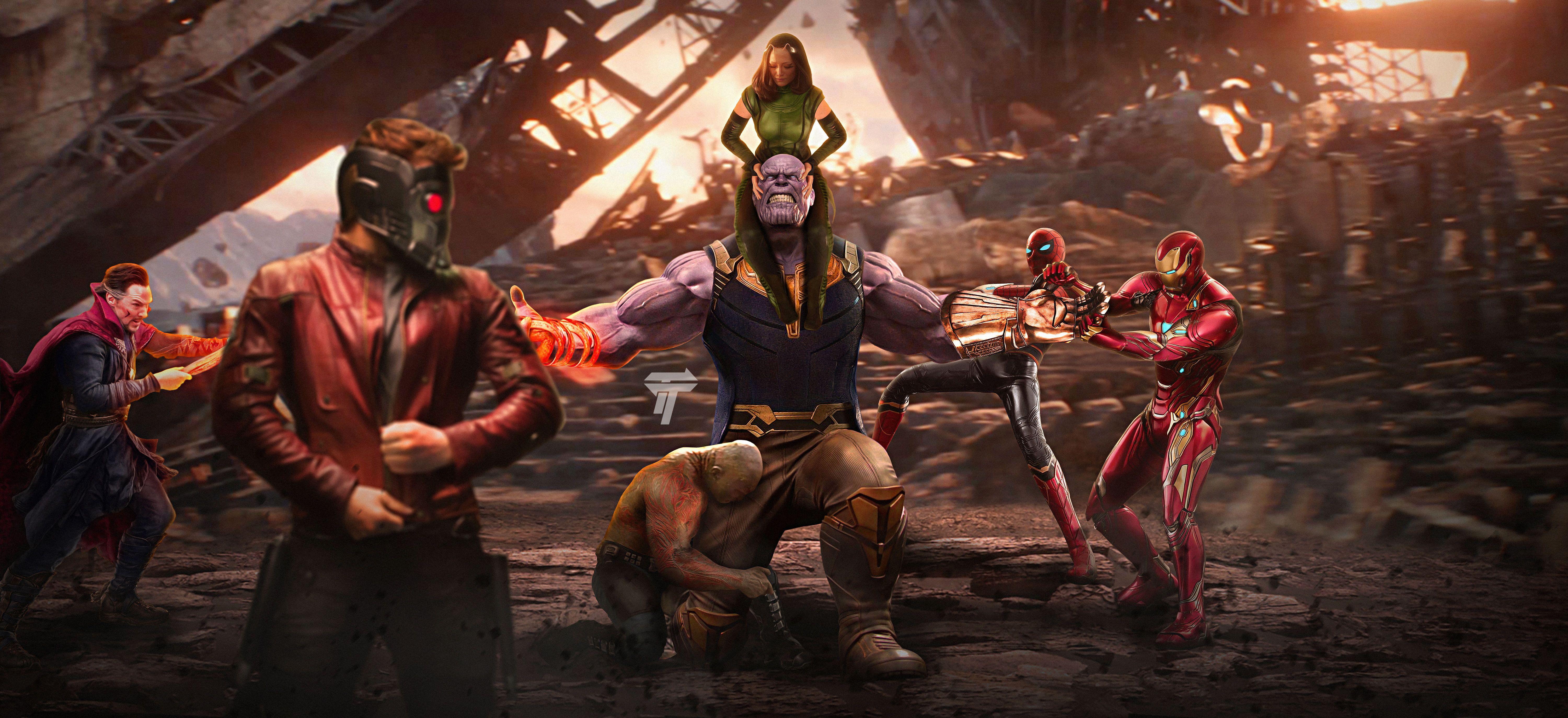 6000x2747 Avengers Infinity War 4k Ultra HD Wallpaper. Background Image
