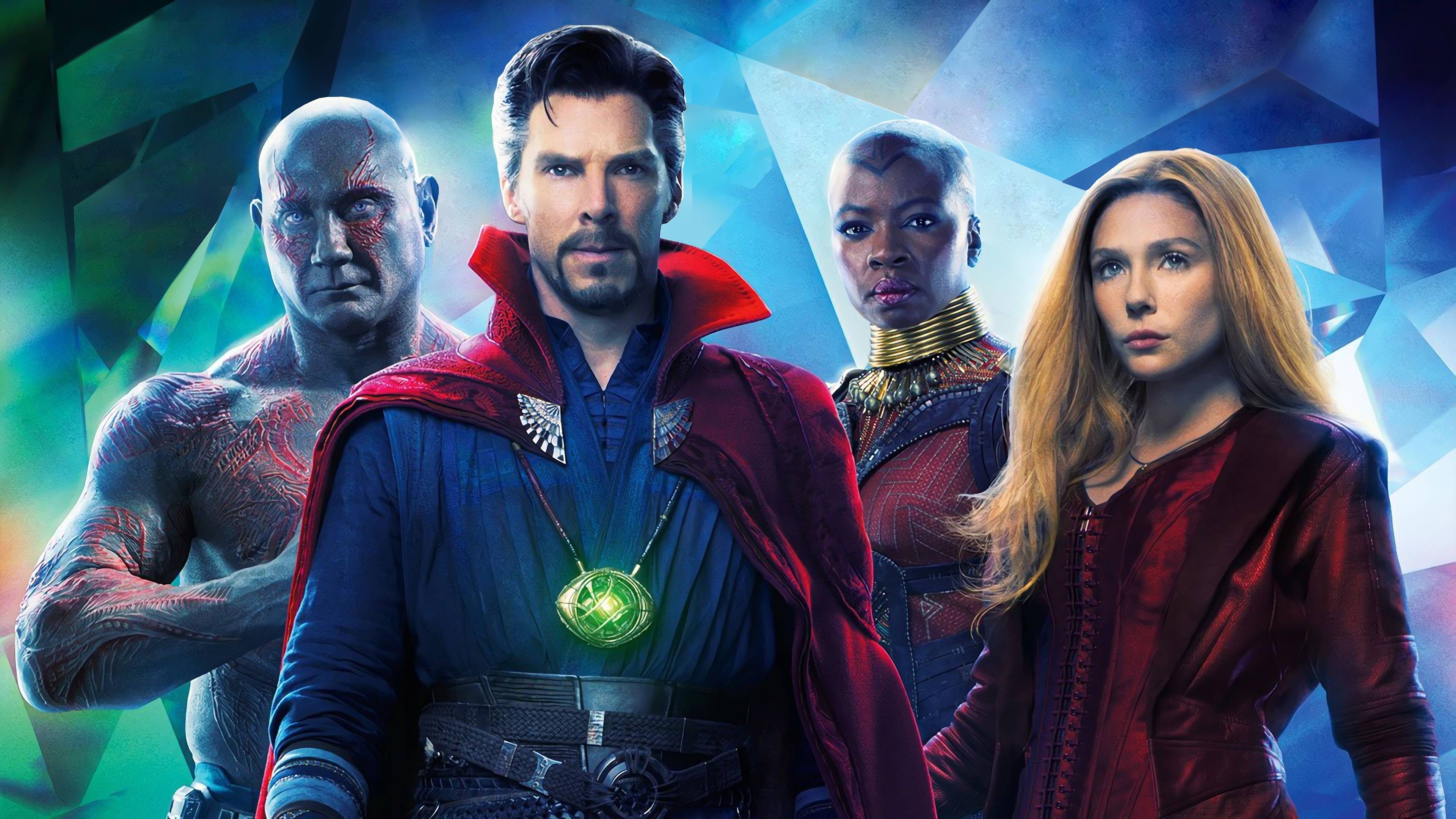 3840x2160 Avengers: Infinity War Doctor Strange Scarlet Witch Drax Okoye 4K