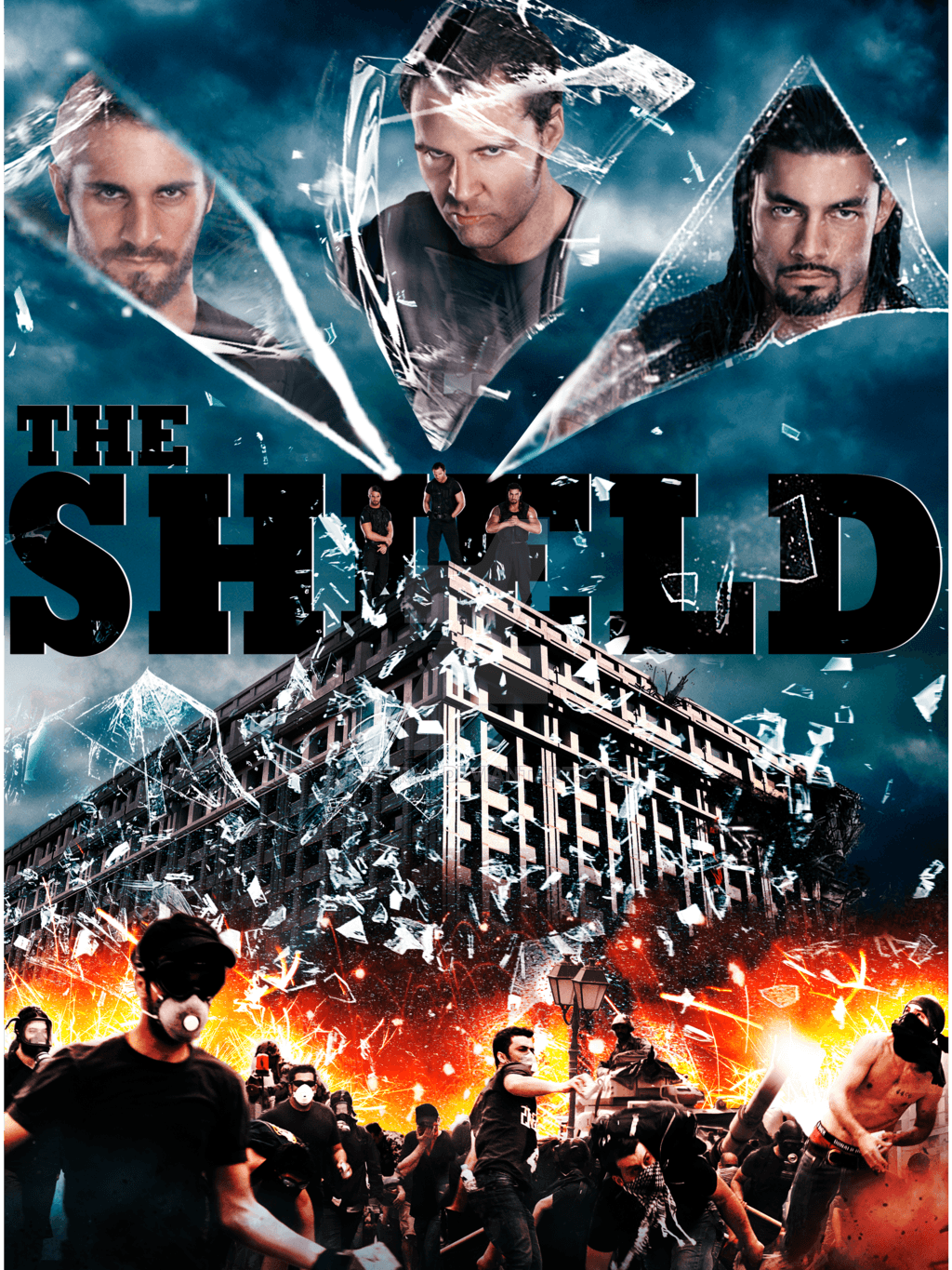 1024x1365 WWE Shield Wallpaper