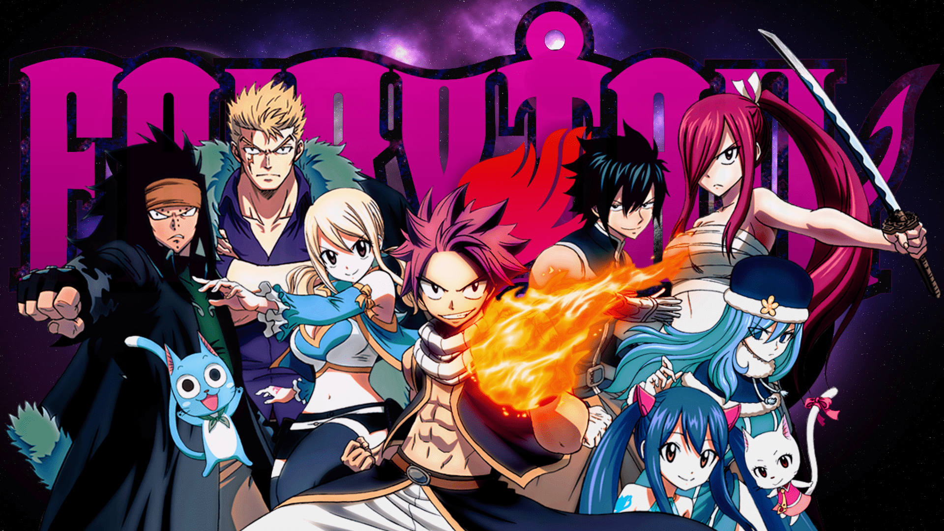 1920x1080 Lucy Heartfilia, Natsu Dragneel, Fairy Tail, Wendy Tail HD