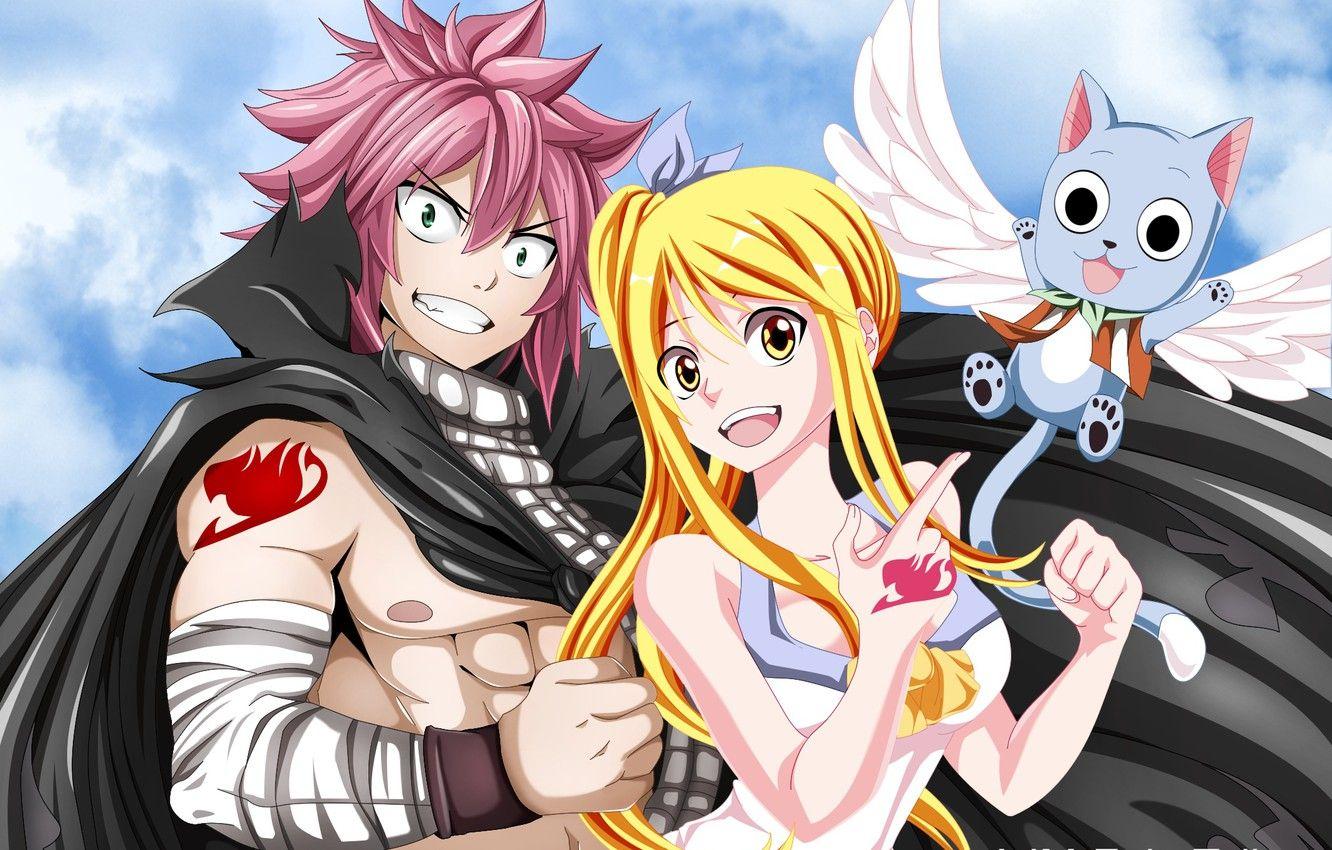 1332x850 Photo Wallpaper Anime, Art, Fairy Tail, Natsu, Lucy