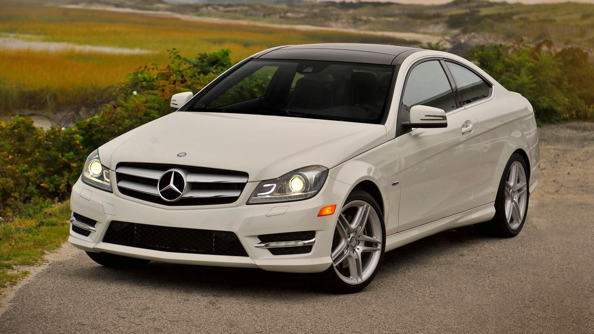 1920x1080 White Mercedes Benz C350 Coupe C Class Car Wallpaper HD Wallpaper