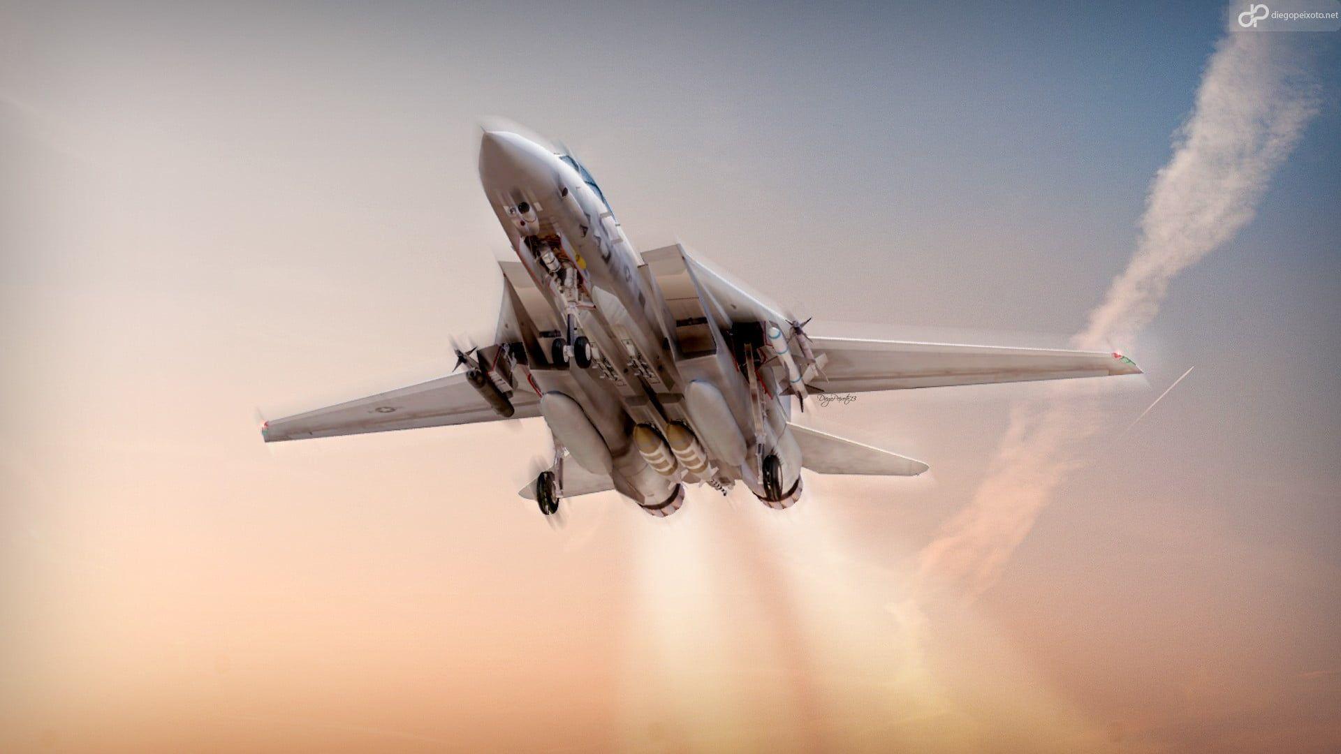 1920x1080 Fighter Jet Illustration, F Aircraft, Airplane, F 14 Tomcat HD