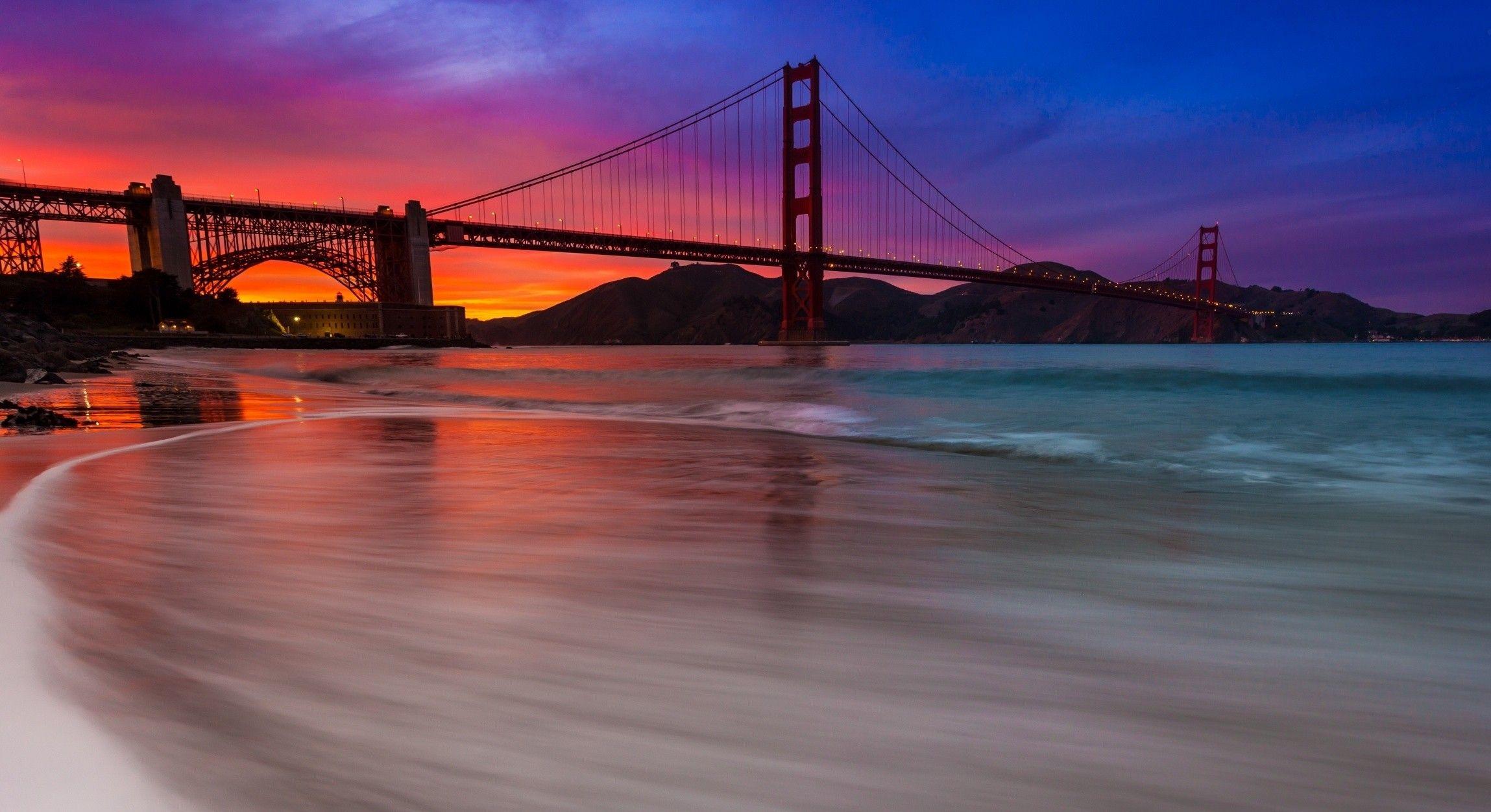 Golden Gate Bridge Sunset Wallpapers - Top Free Golden Gate Bridge ...