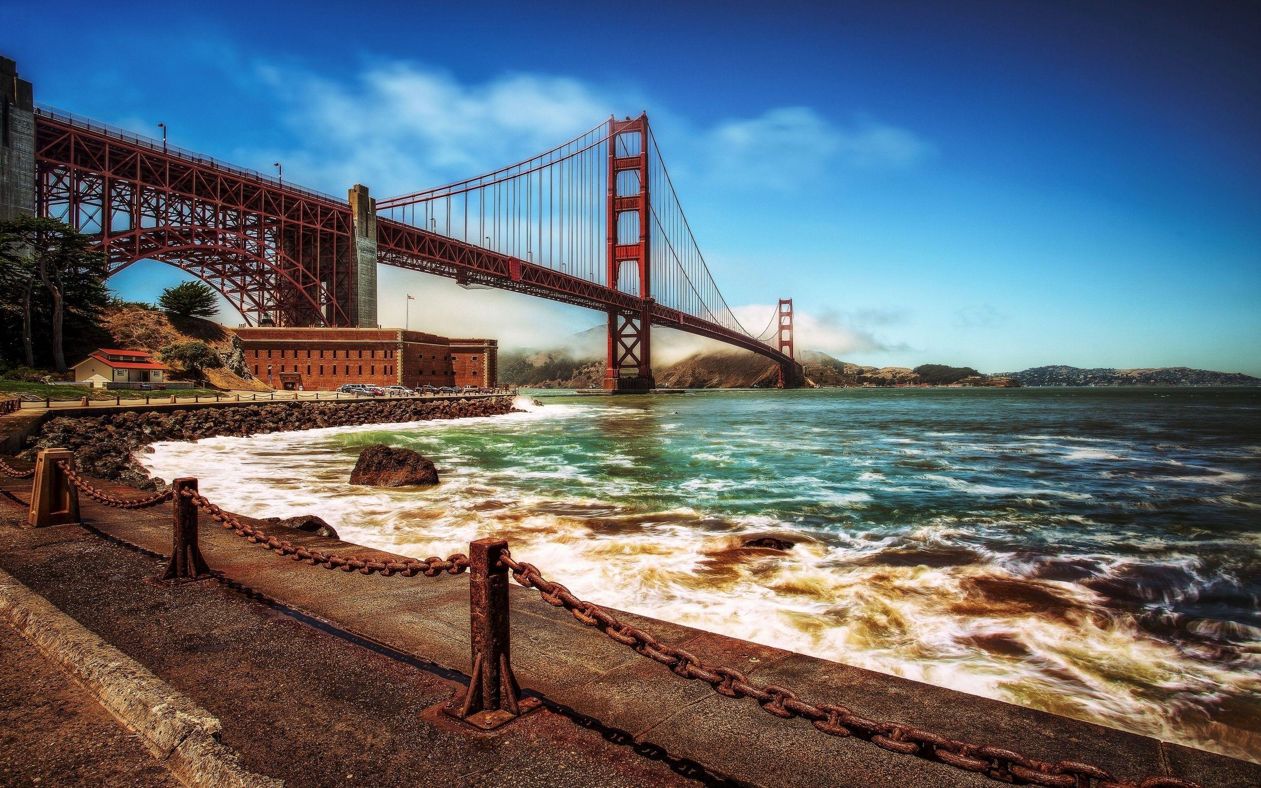 2560x1600 golden, Gate, Bridge, San, Francisco, Hdr Wallpaper HD / Desktop