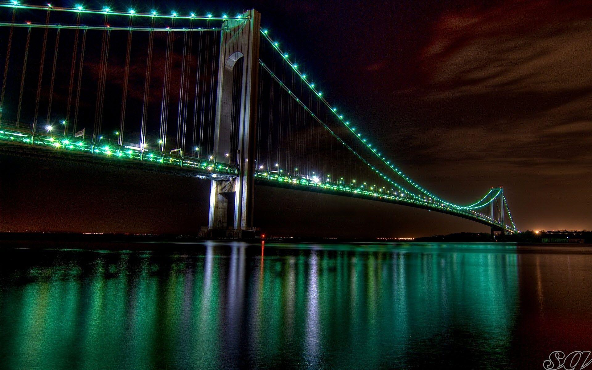 1920x1200 Free download The Golden Gate Bridge Night View Wallpaper HD