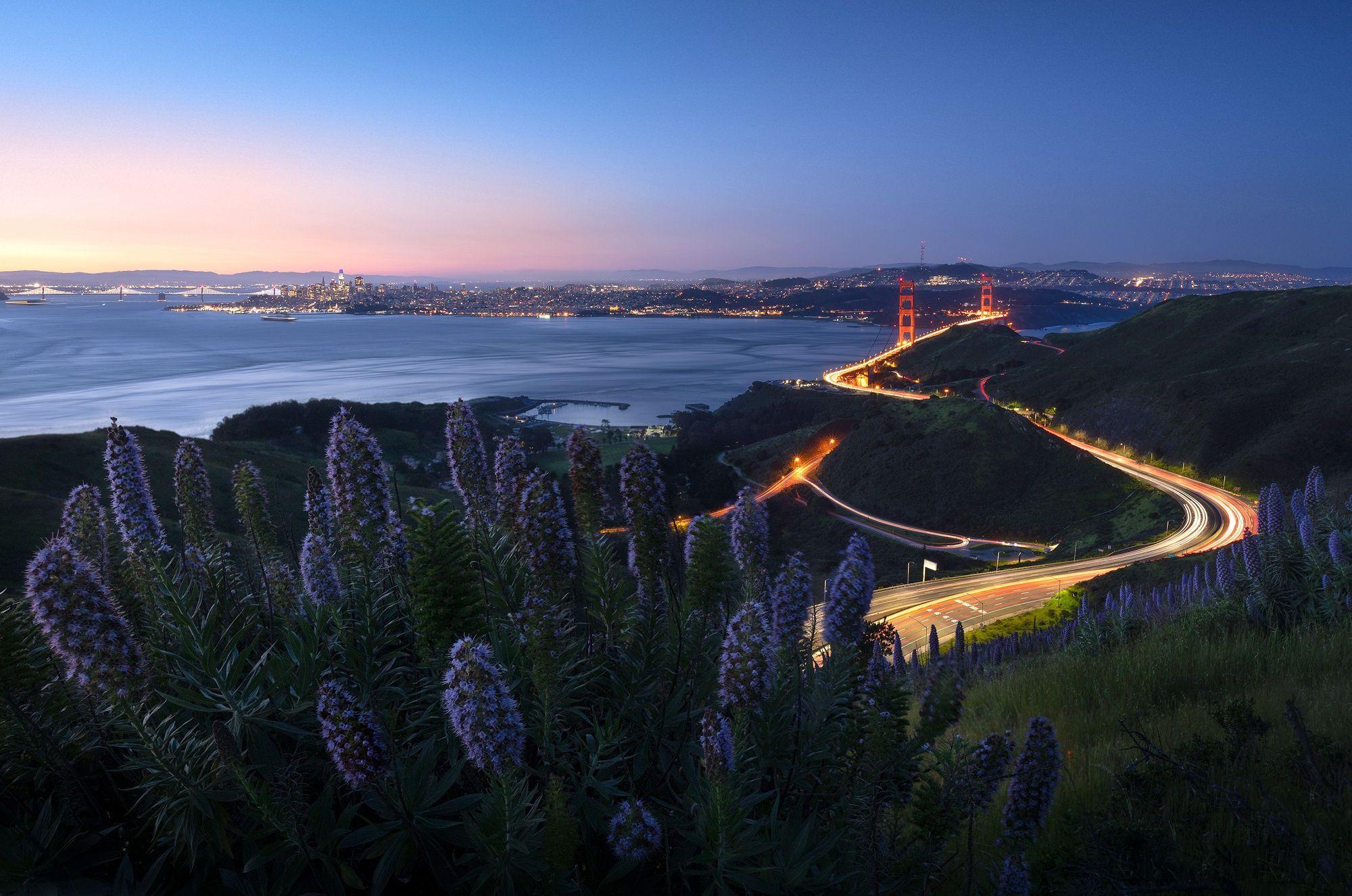 2000x1326 Man Made Golden Gate Bridges Time Lapse Night Landscape Horizon HD