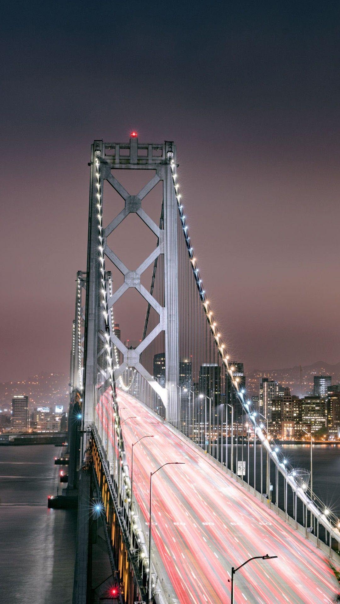 1080x1920 Golden Gate Bridge at Night Wallpaper