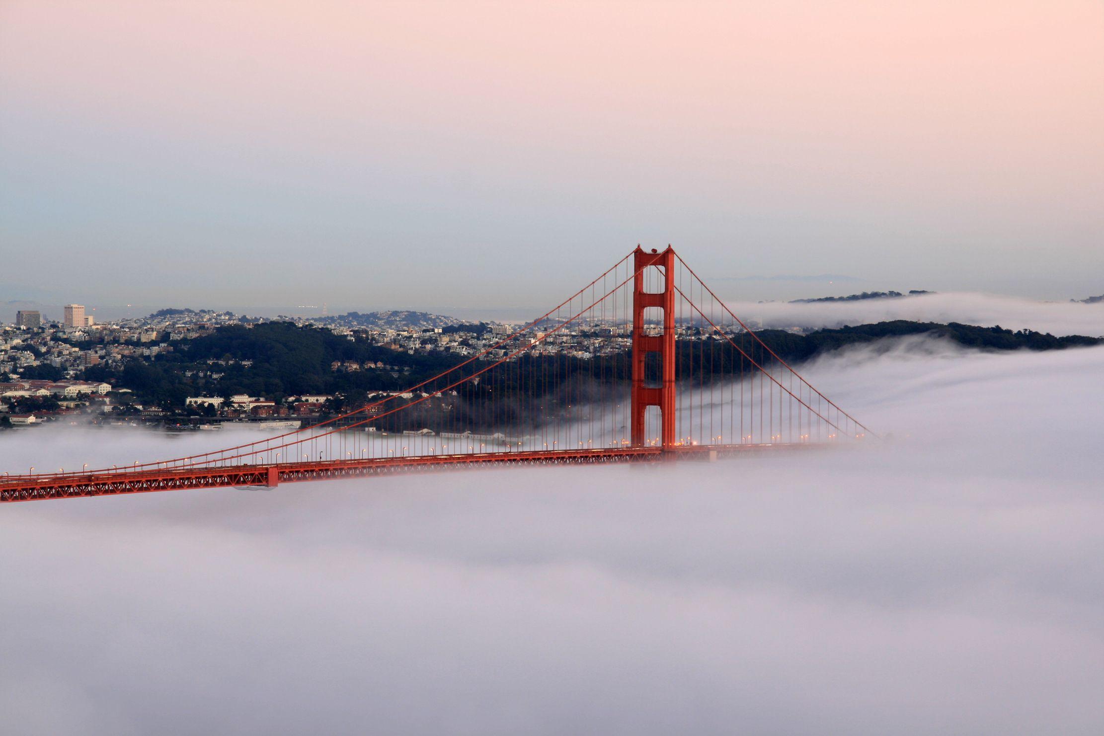2222x1481 Golden Gate Bridge at sunset