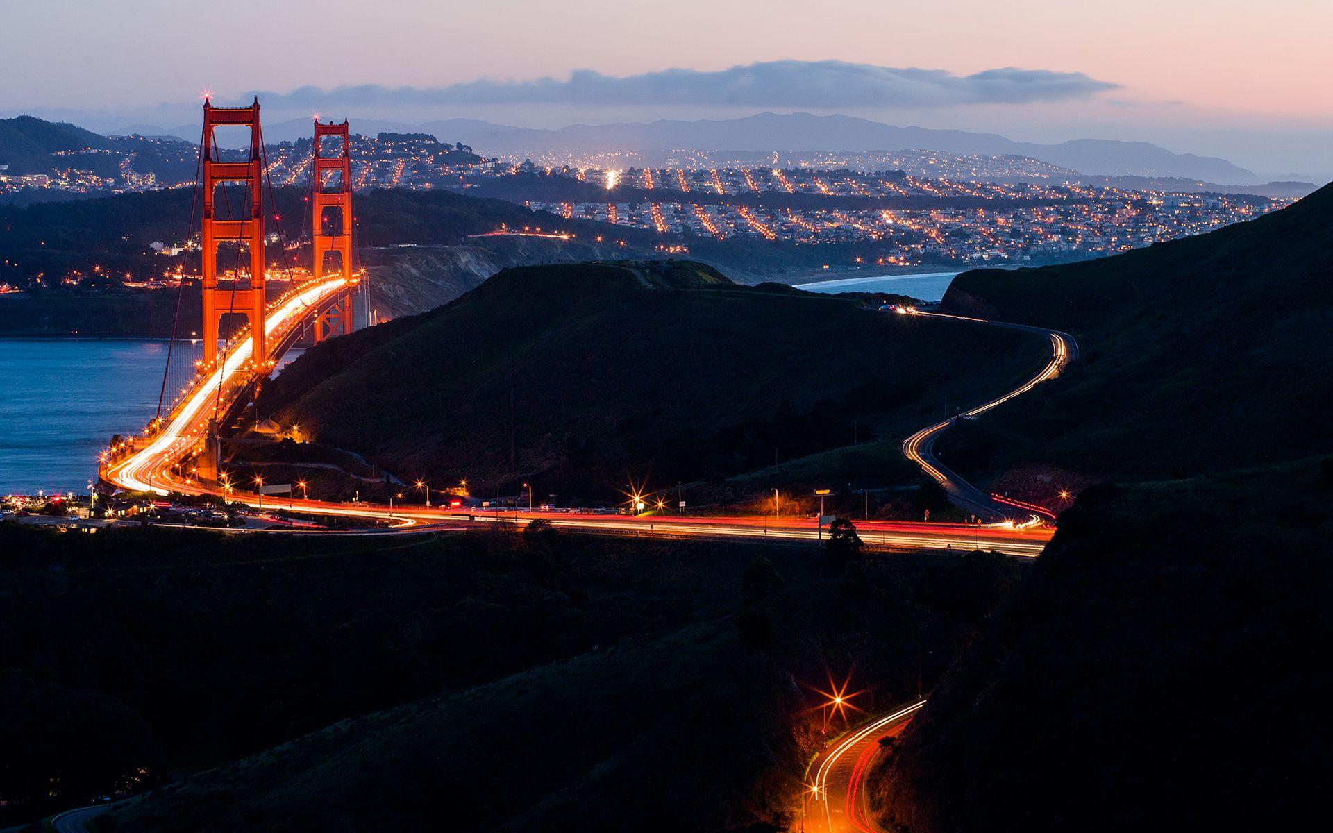 1920x1200 golden, Gate, Bridge, Bridge, San, Francisco, Timelapse, Cities