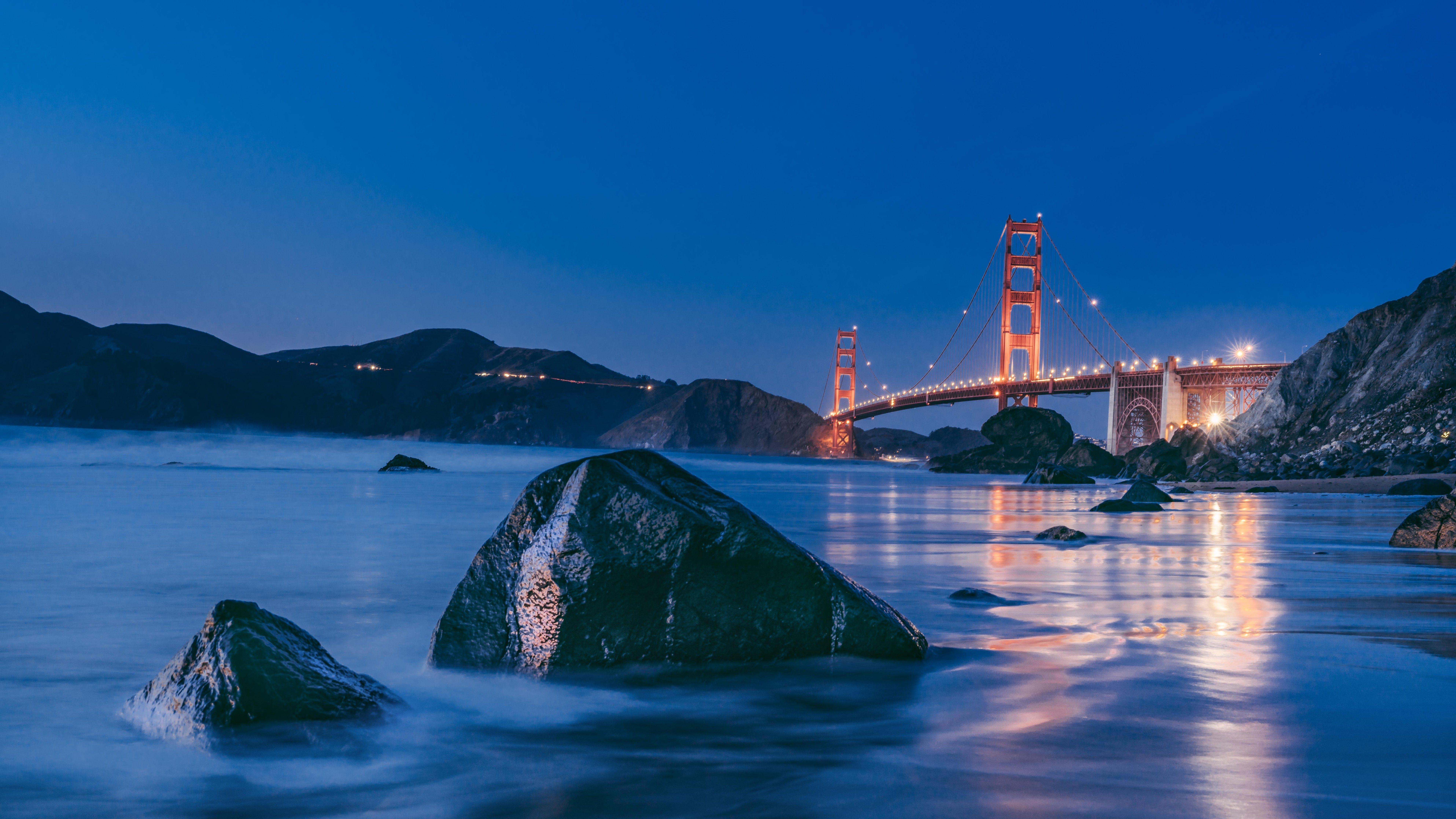 7680x4320 Golden Gate Bridge Sunset 8k 8k HD 4k Wallpaper, Image