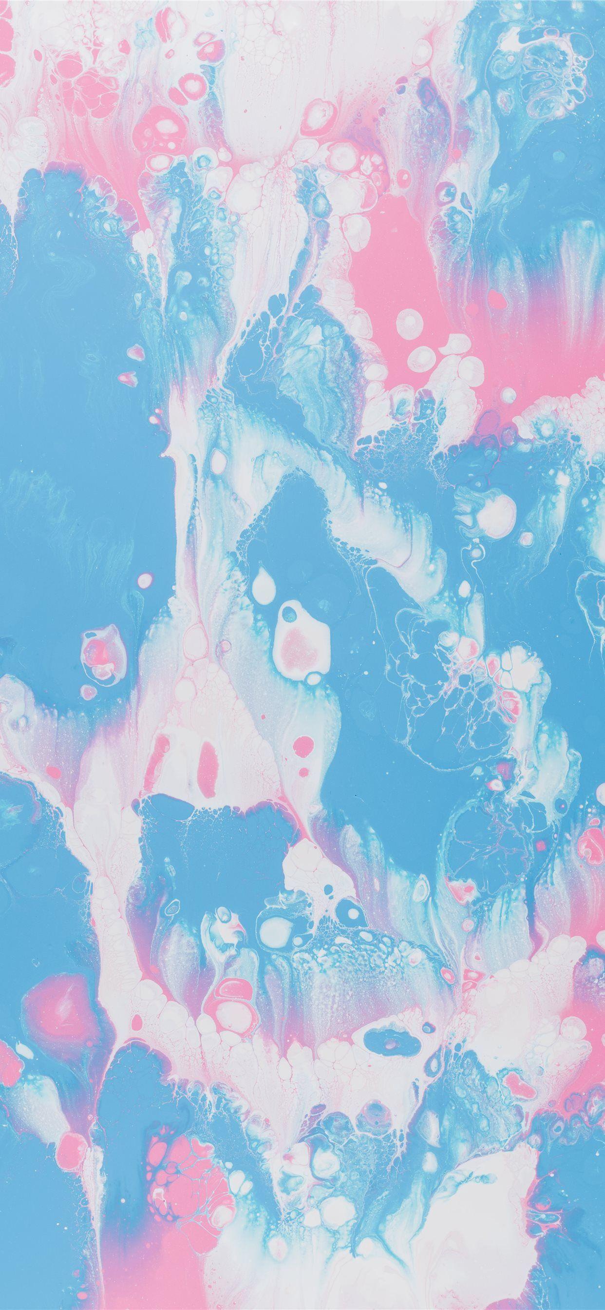 1242x2688 pink and blue abstract painting iPhone 11 Wallpaper Free Download