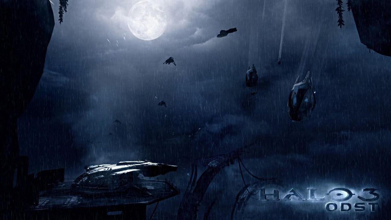 1244x700 Video games landscapes rain Halo Halo .