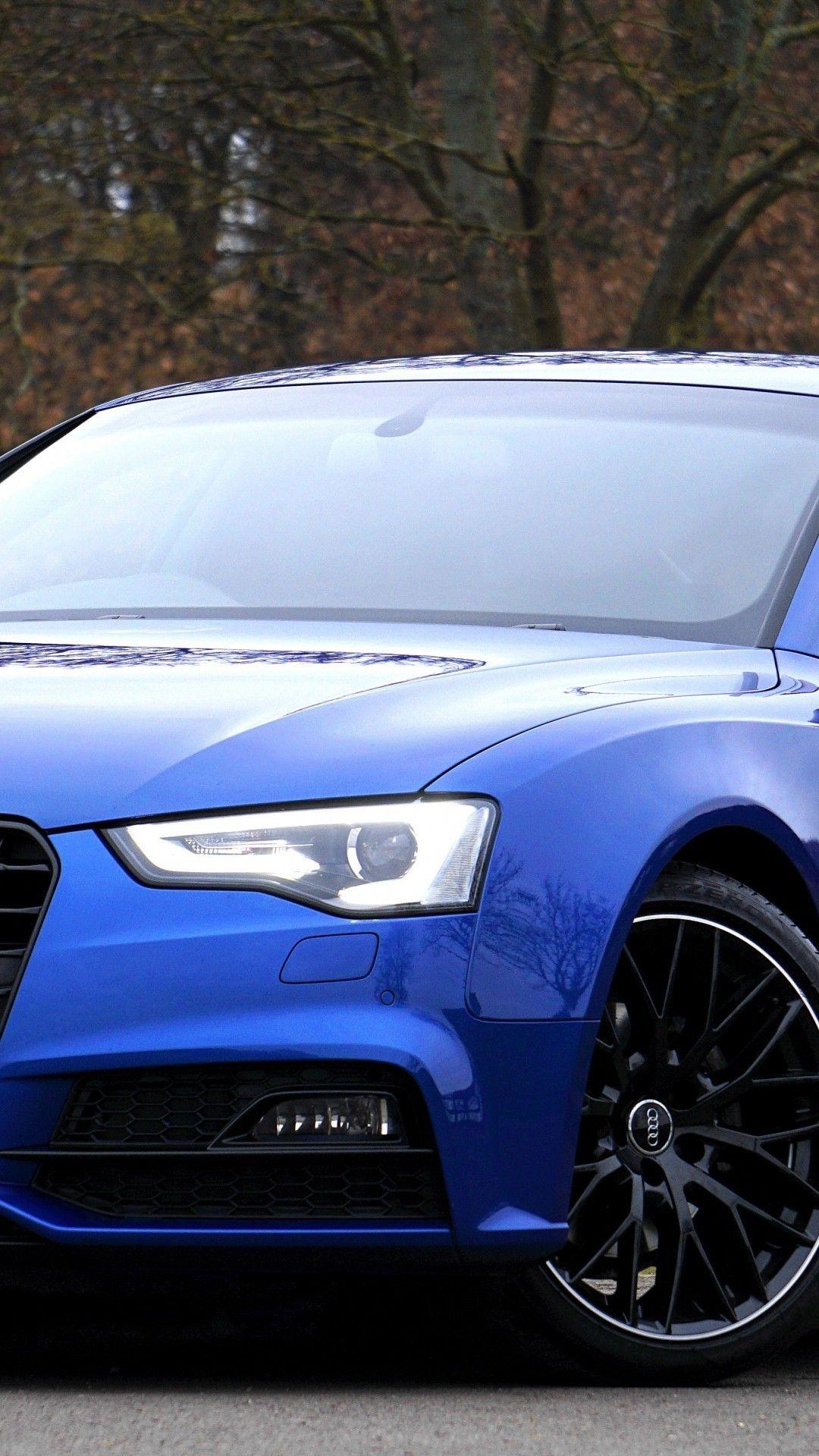 1080x1920 Download 1080x1920 Audi A Side View, Blue, Cars Wallpaper