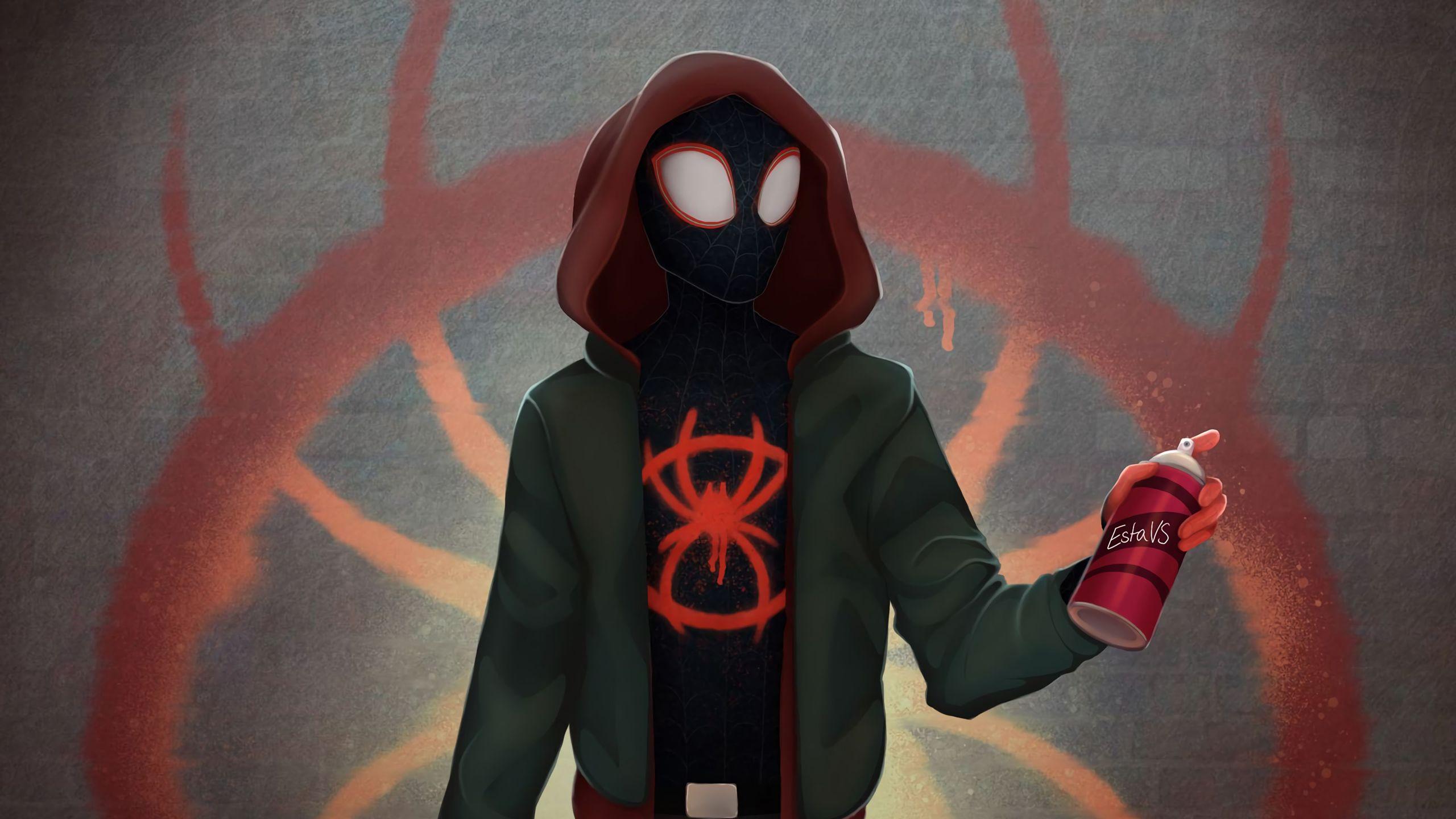 2560x1440 Miles Morales Spray Paint 1440P Resolution HD 4k