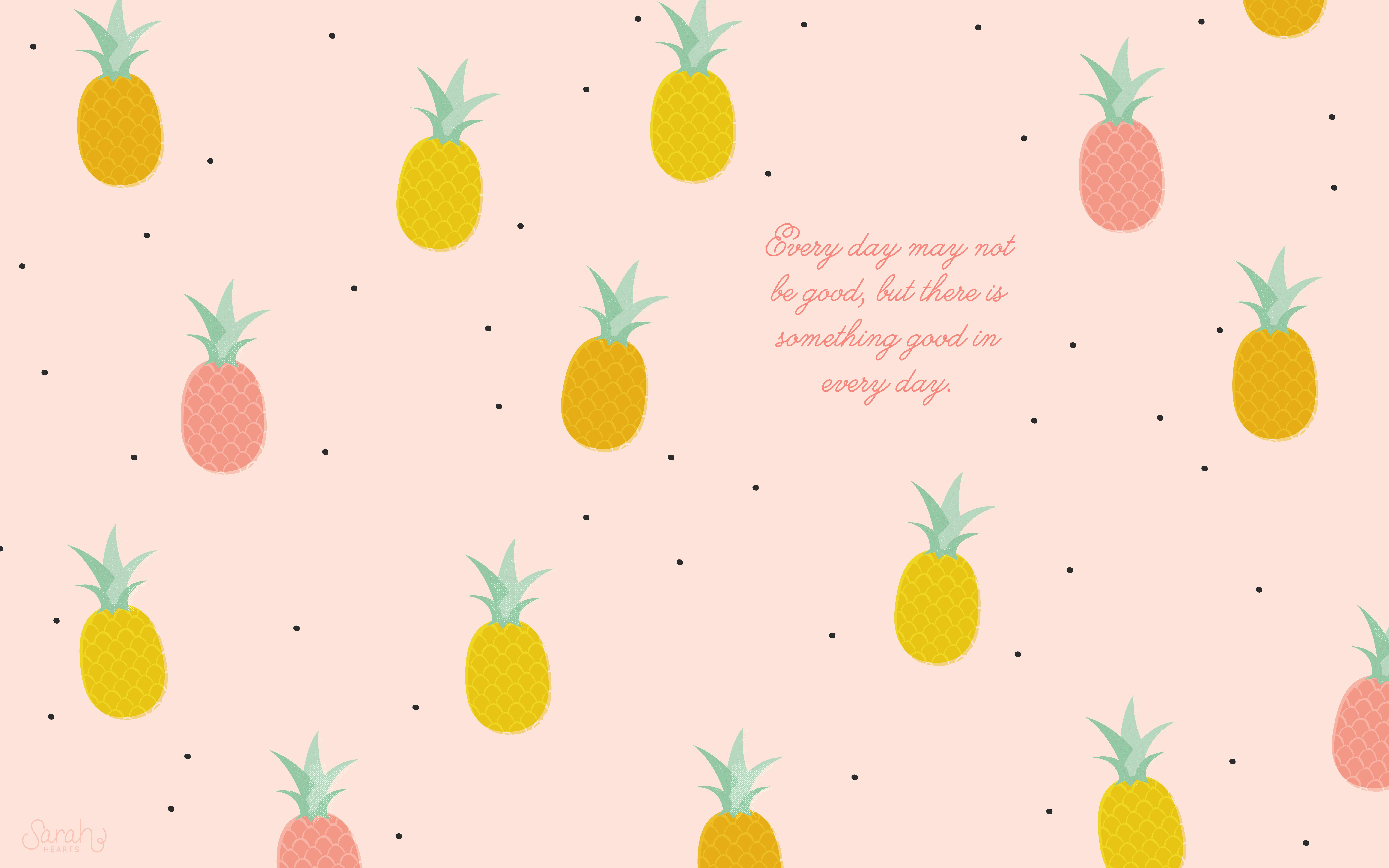 8800x5500 August 2014 Pineapple Calendar Wallpaper
