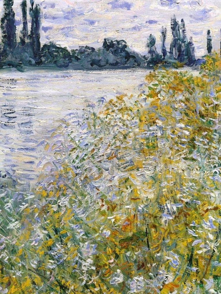 768x1024 Free download des capucines monet iphone wallpaper mobile desktop