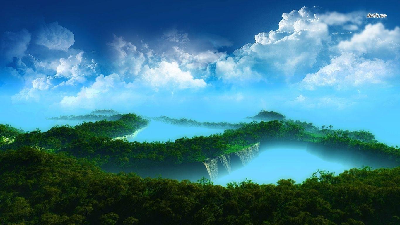 1366x768 Free download Surreal landscape wallpaper Nature wallpaper 2550