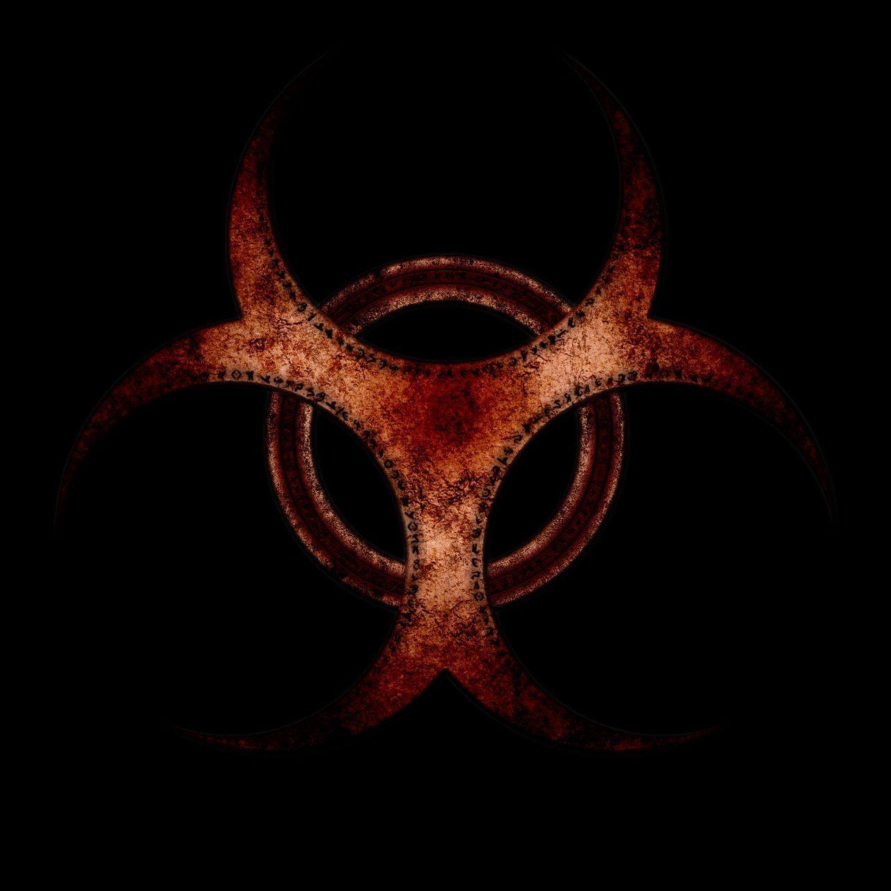 1280x1280 Download wallpaper 1280x1280 radiation, red, brown, black ipad