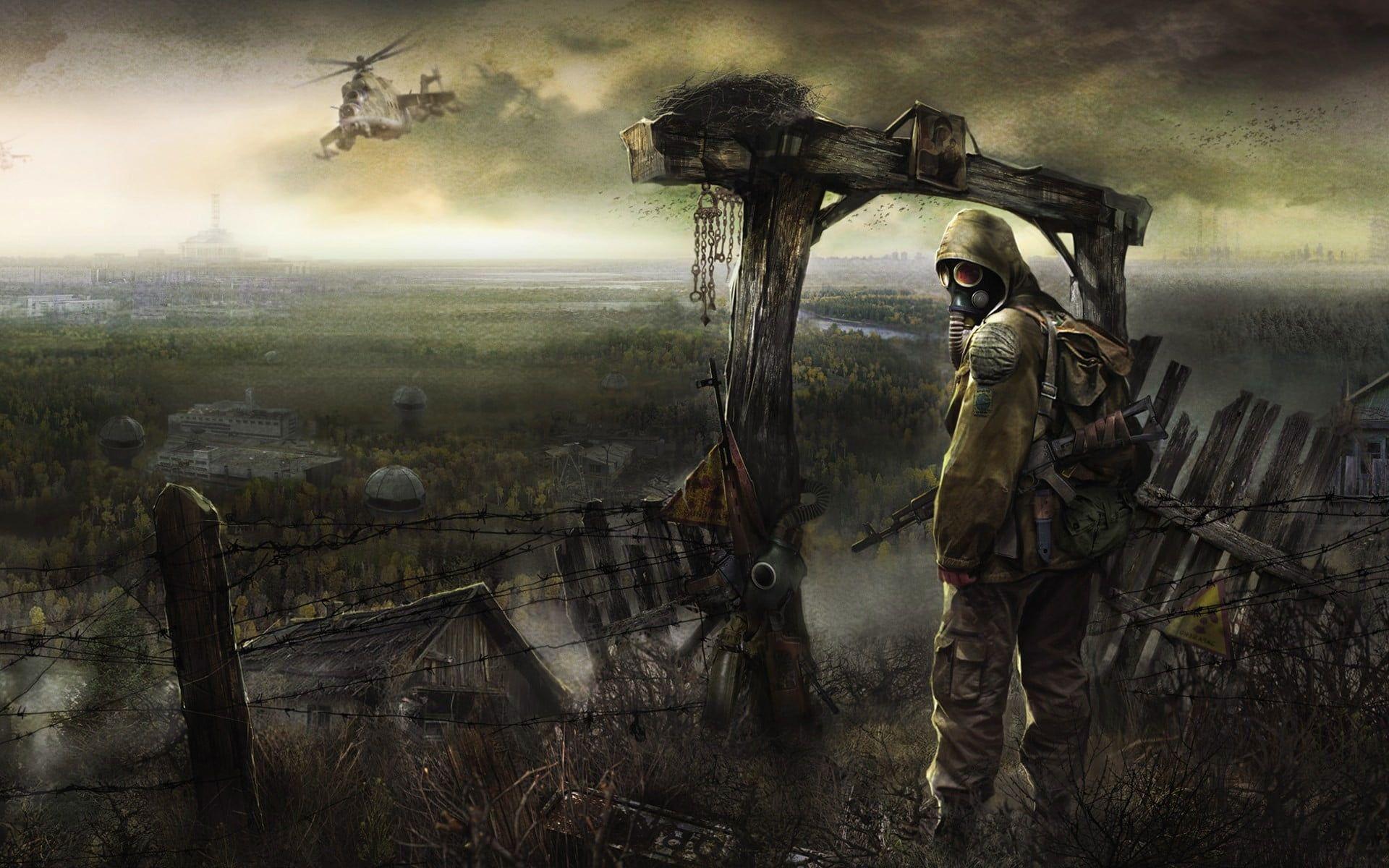 1920x1200 Combat soldier graphic wallpaper, S.T.A.L.K.E.R., radiation