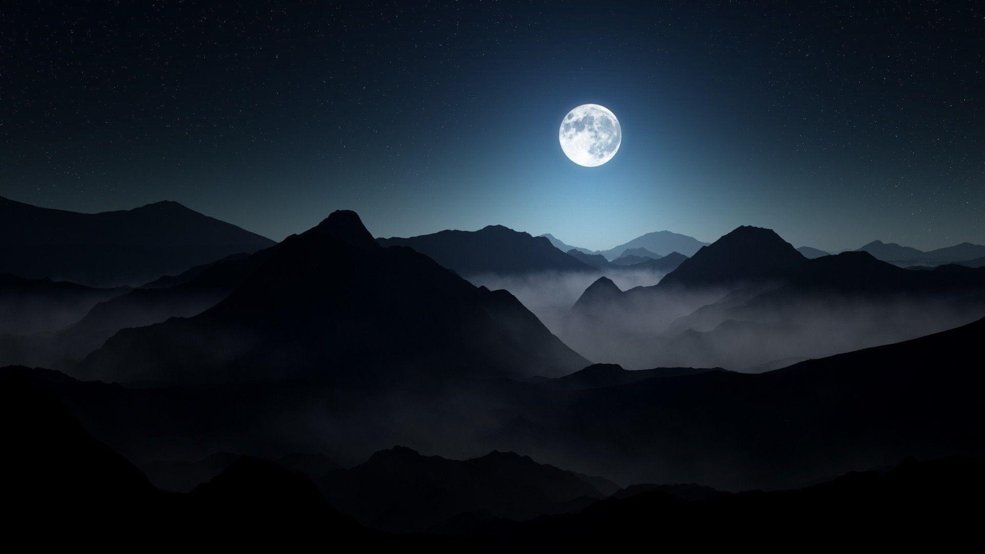 Moonlight Landscape Wallpapers - Top Free Moonlight Landscape ...