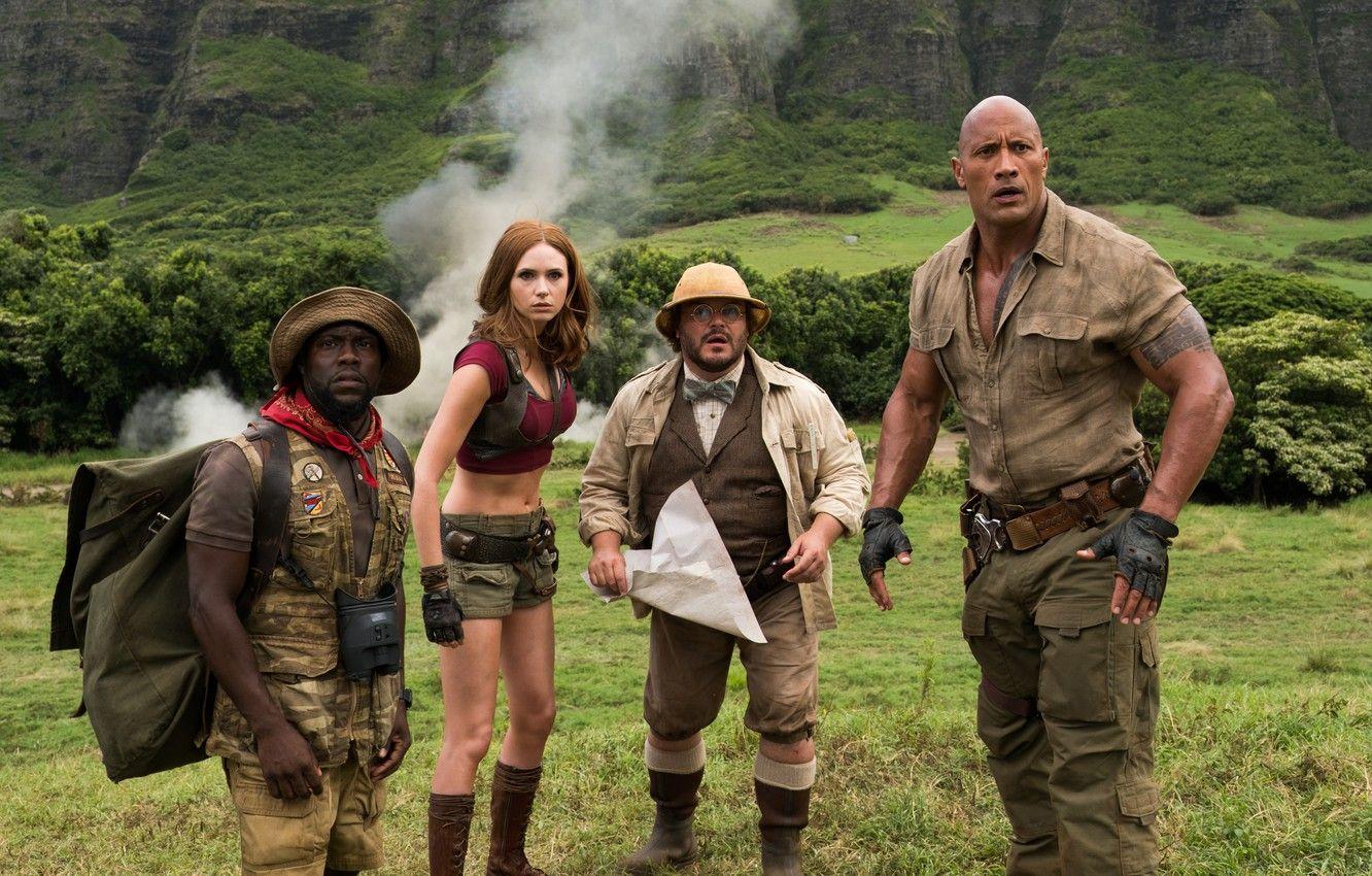 1332x850 Wallpaper frame, Karen Gillan, Dwayne Johnson, Jack Black, Jack