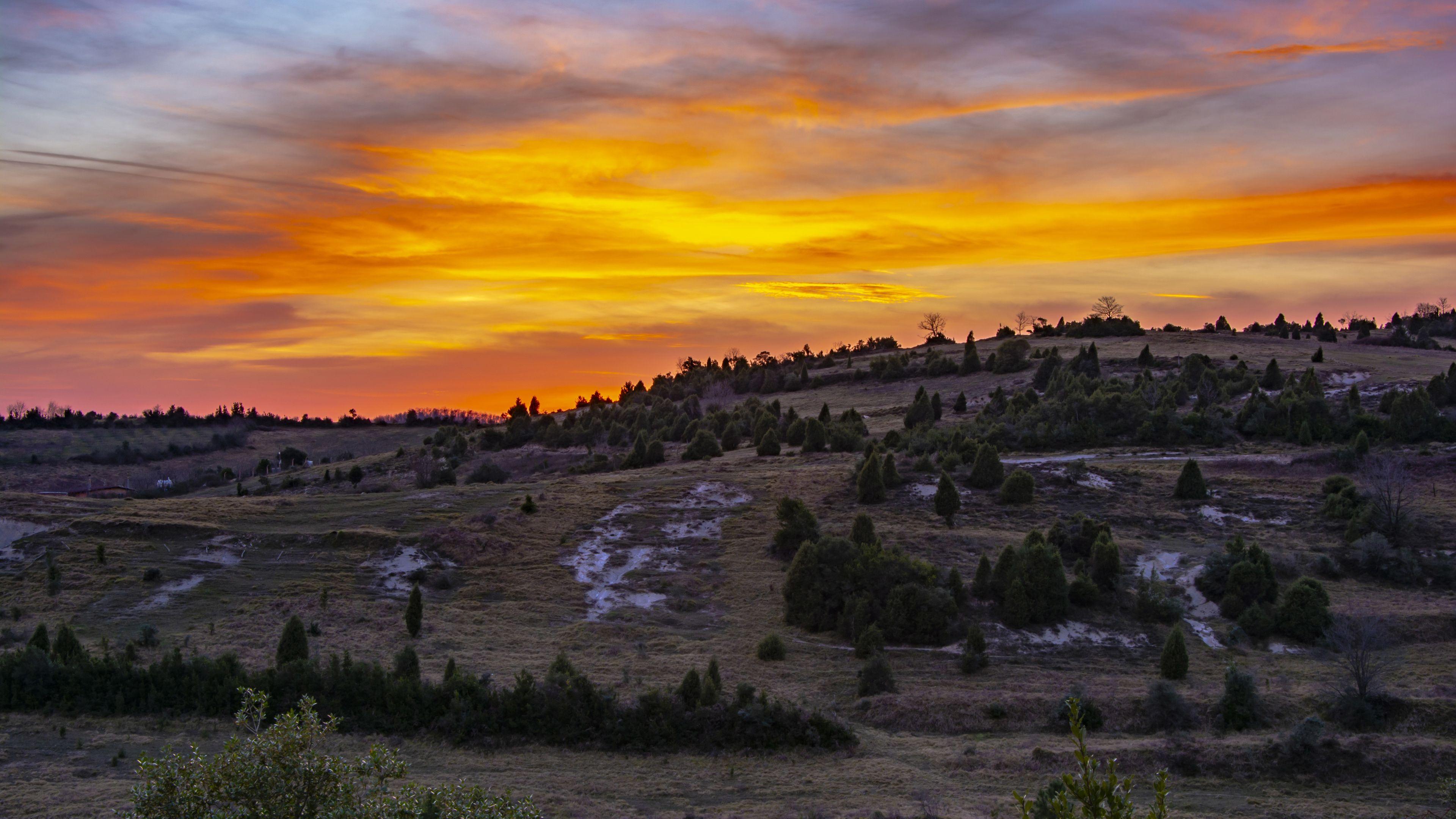 3840x2160 Surreal Landscape Sunset 4K Wallpaper, HD Nature 4K