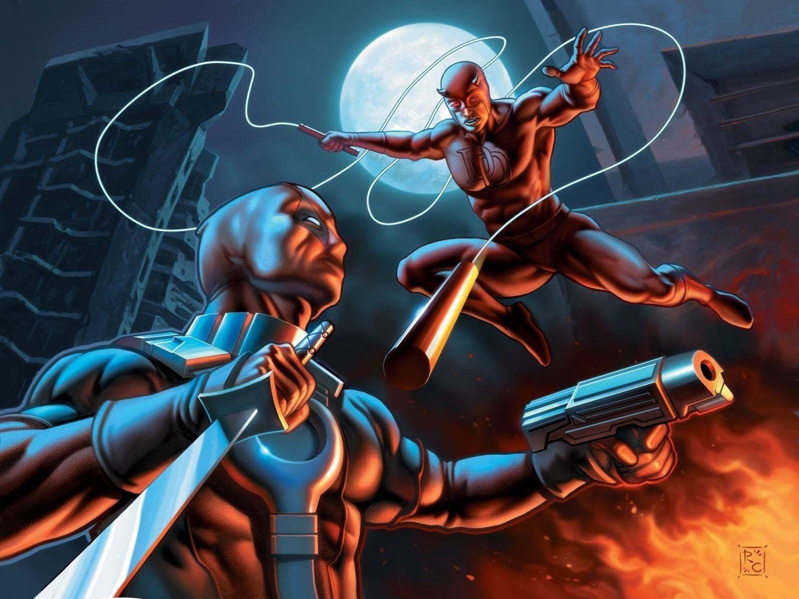 1600x1200 Deadpool vs Daredevil