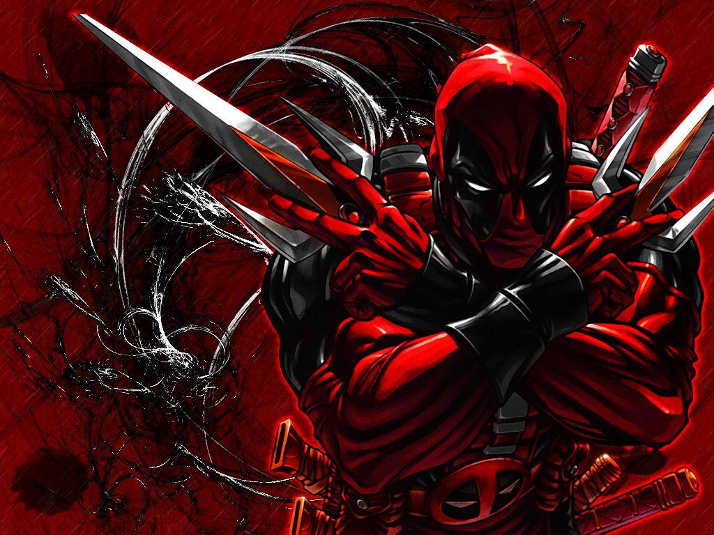 1024x768 Superhero Showdown: Deadpool .vs. Spider Man