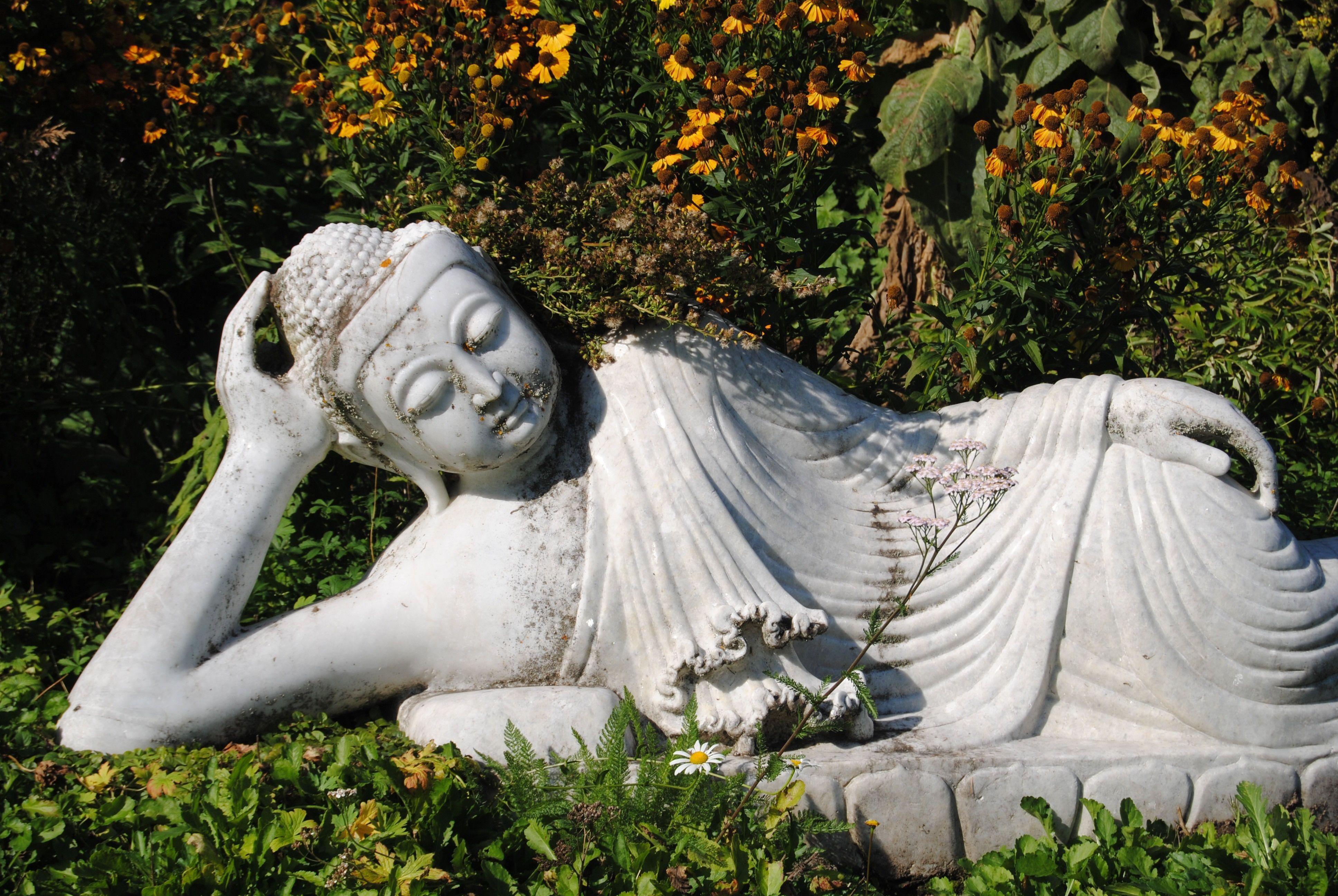 Как называются каменные скульптуры девушек. Статуя Будды. Будда каменная скульптура. Отдыхающий Будда. Будда в Японии скульптура в саду.