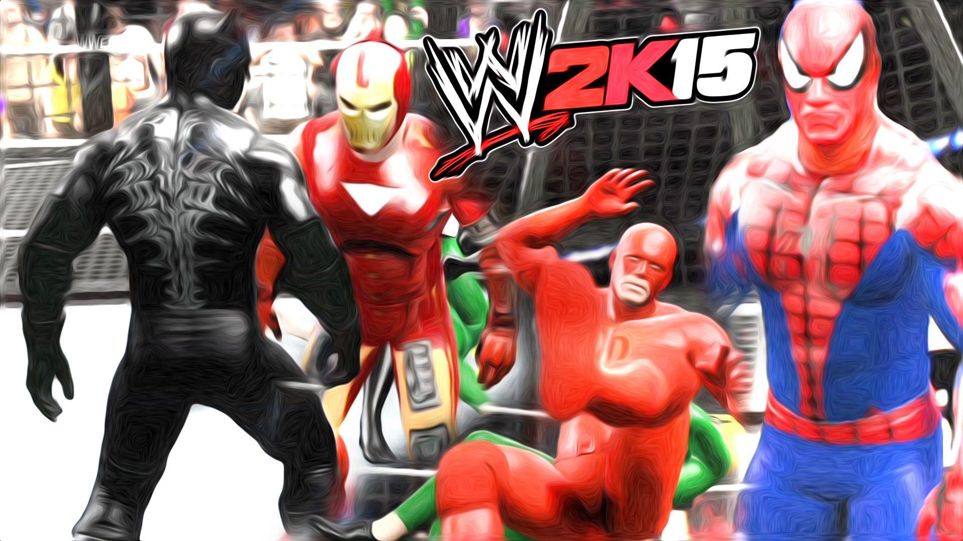 1920x1080 WWE 2K15 VS DAREDEVIL VS SPIDER MAN VS VENOM VS IRON FIST