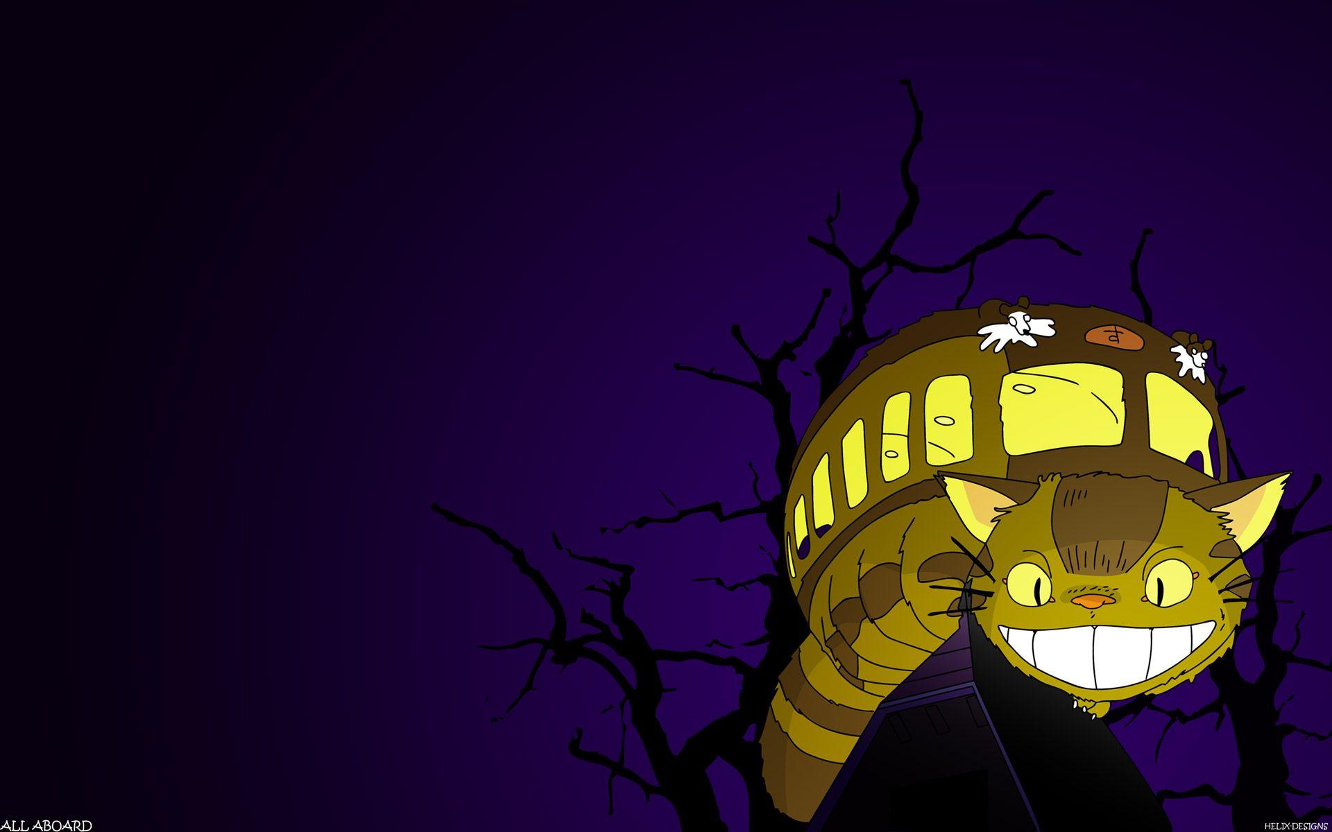1920x1200 Studio Ghibli, My Neighbor Totoro, Catbus, Vector Art
