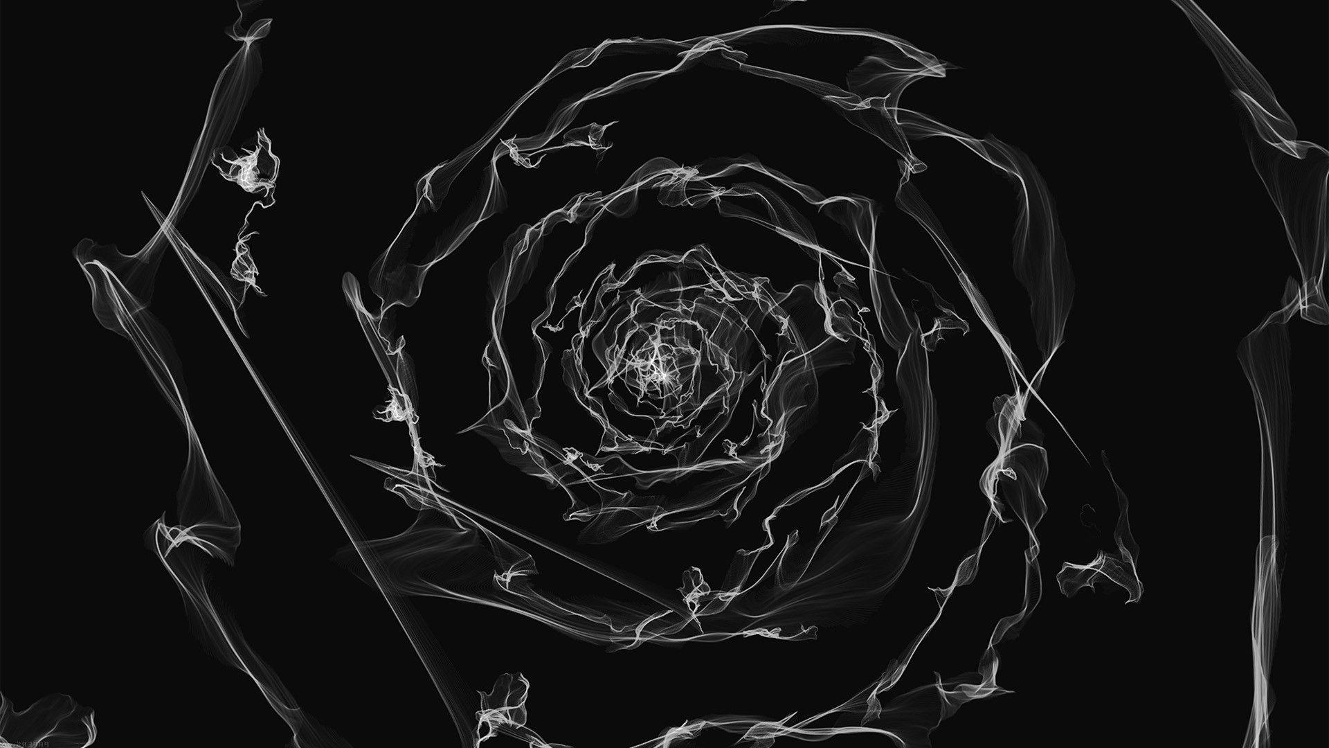 1920x1080 digital Art, Minimalism, Smoke, Spiral, Black Background, Abstract