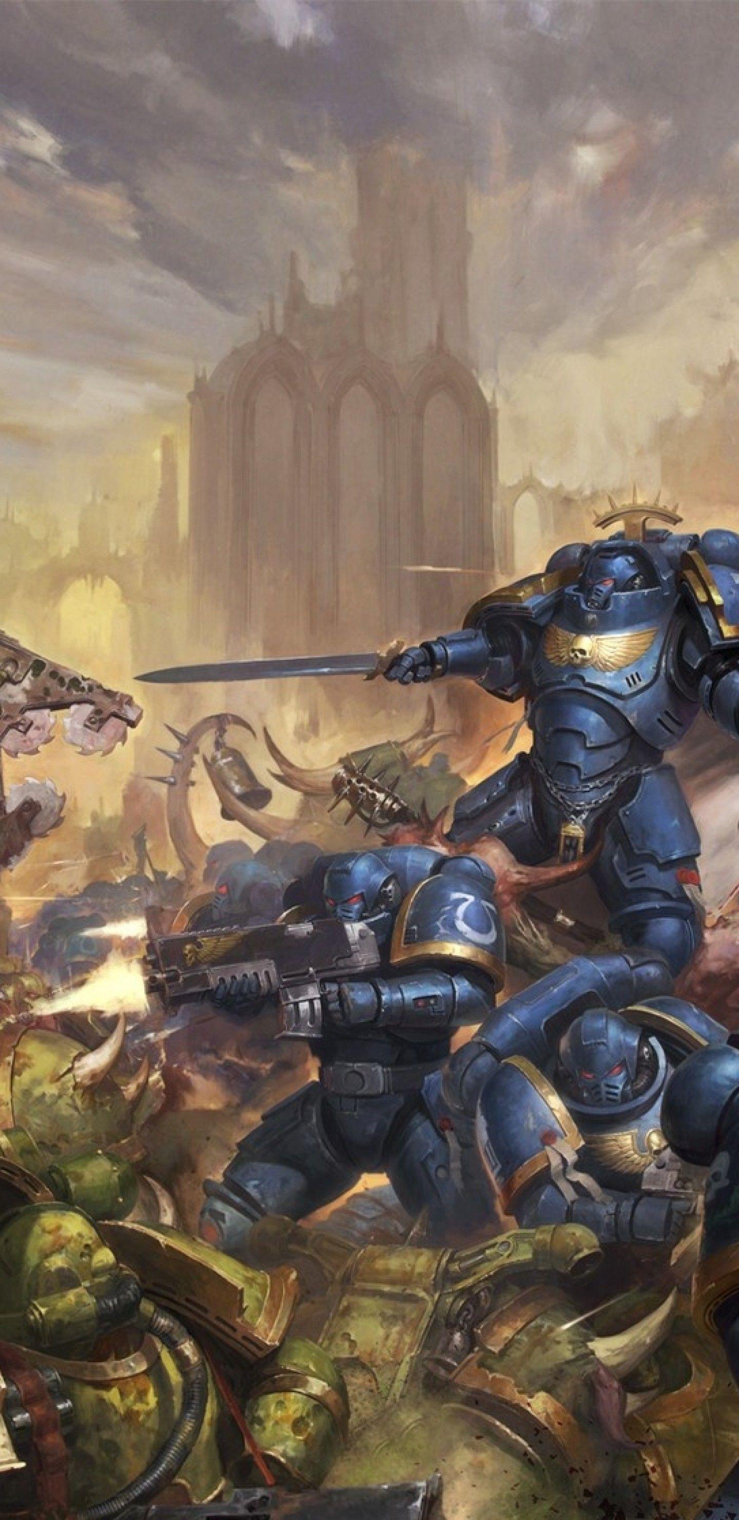 Download wallpapers Warhammer 40 000 Ultramarines WH40K Warhammer  characters main characters Warhammer 40K for desktop with resolution  2880x1800 High Quality HD pictures wallpapers