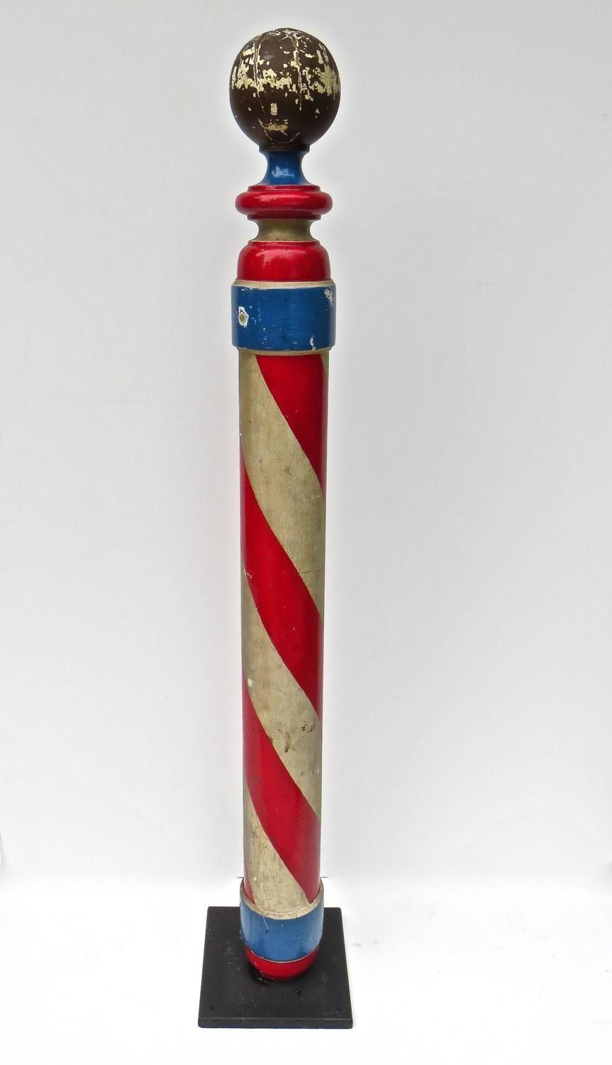 863x1500 Cột cắt tóc bằng gỗ Mỹ, Circa 1900 1910 3