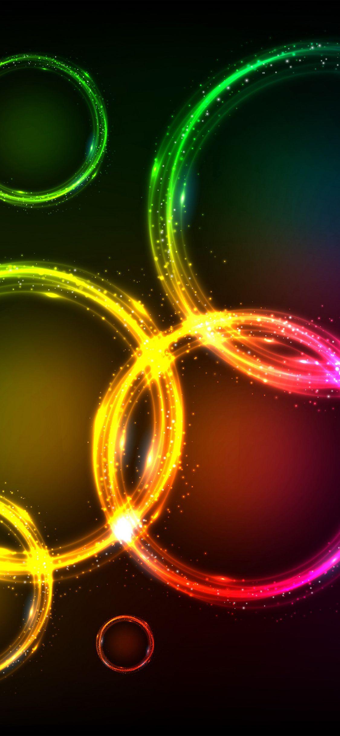 1125x2436 Abstract Light Dark Bubble Pattern Wallpaper