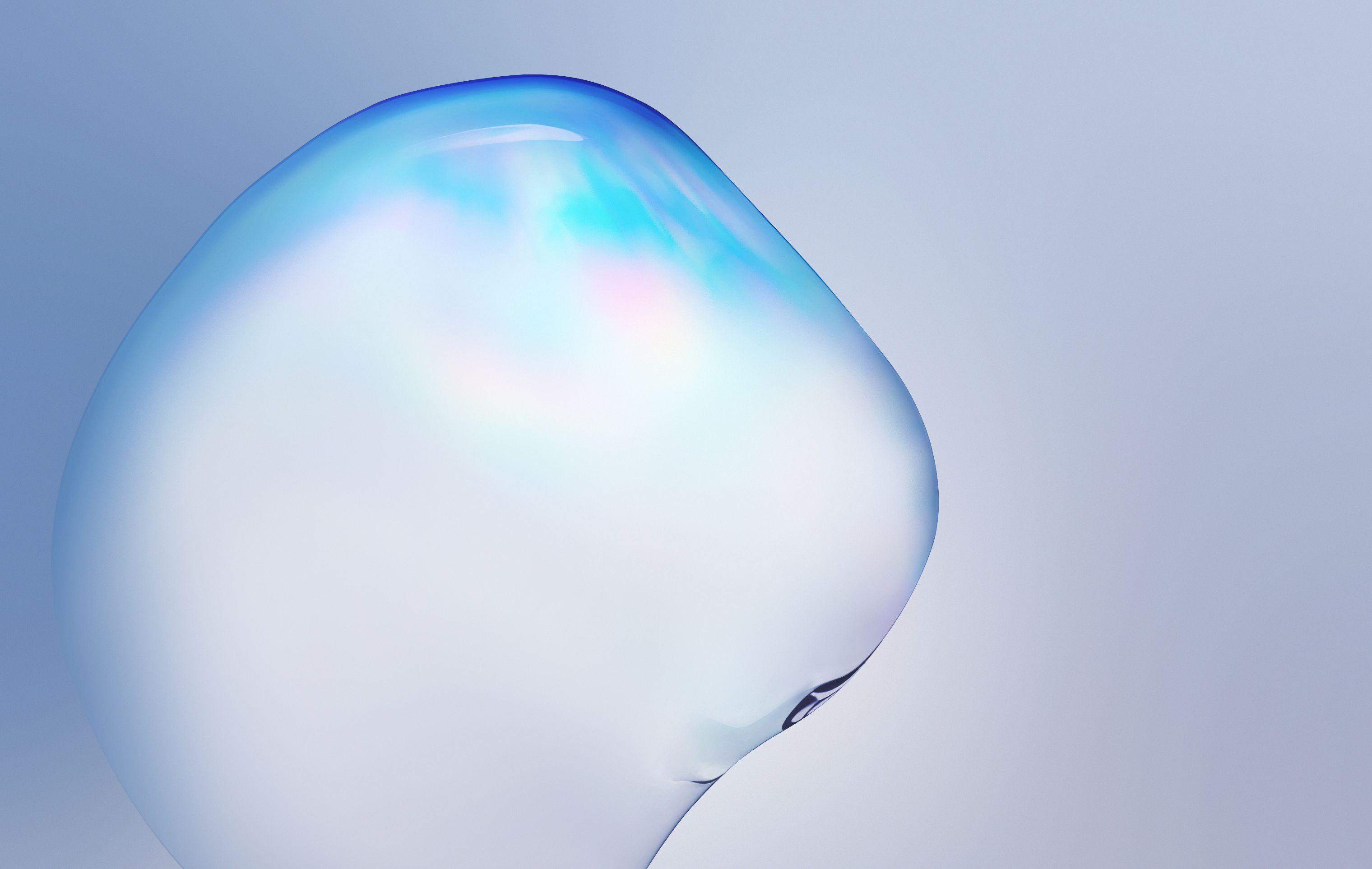 3040x1926 Wallpaper Bubble, Blue, Gradient, Samsung Galaxy Note Stock