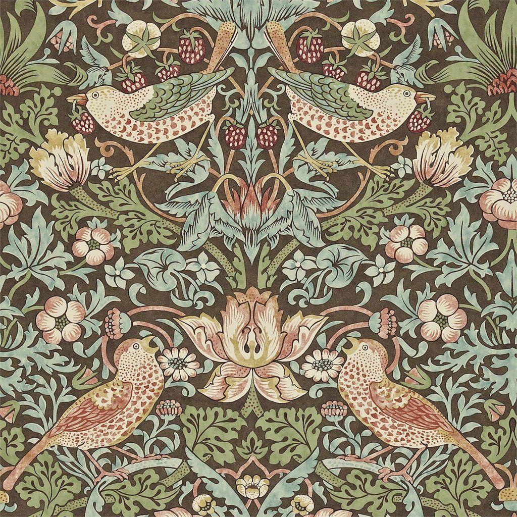 1024x1024 William Morris & Co Traditional Wallpaper Strawberry Thief