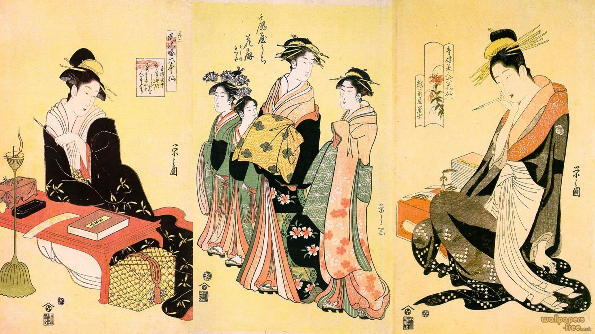 1920x1080 Japanese Geisha Wallpaper