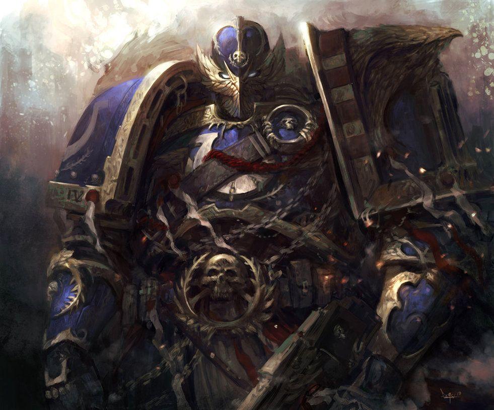 981x815 WH 40k Ultramarine by faroldjo. Warhammer 40k