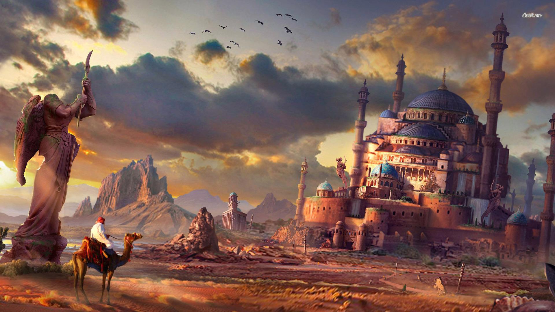 1920x1080 Pix For Fantasy Desert Castle Wallpaper Wp60011030