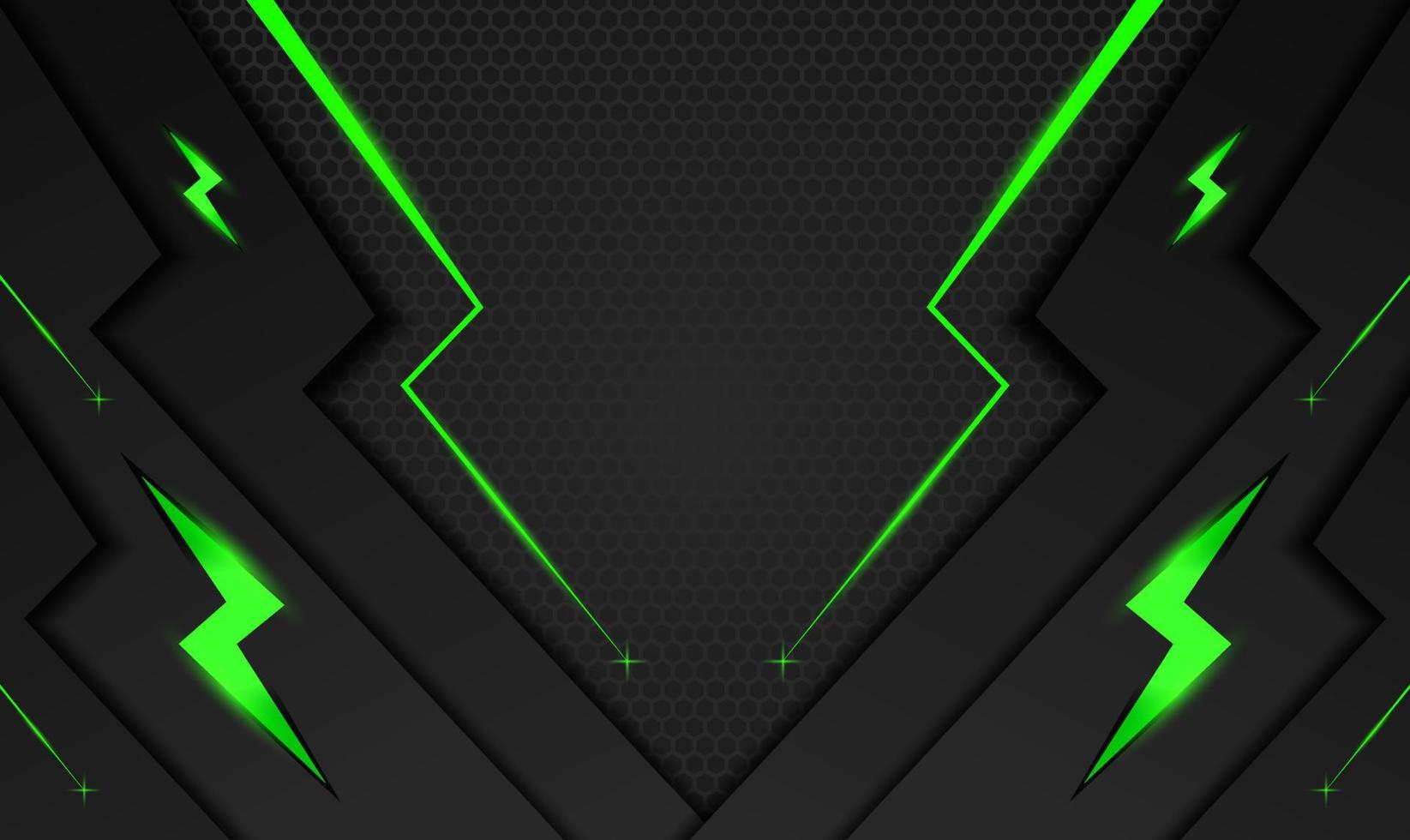 1645x980 Abstract dark green Futuristic Gaming Background with hexagon pattern, dark green geometric background for banner or Offline stream, gaming background template