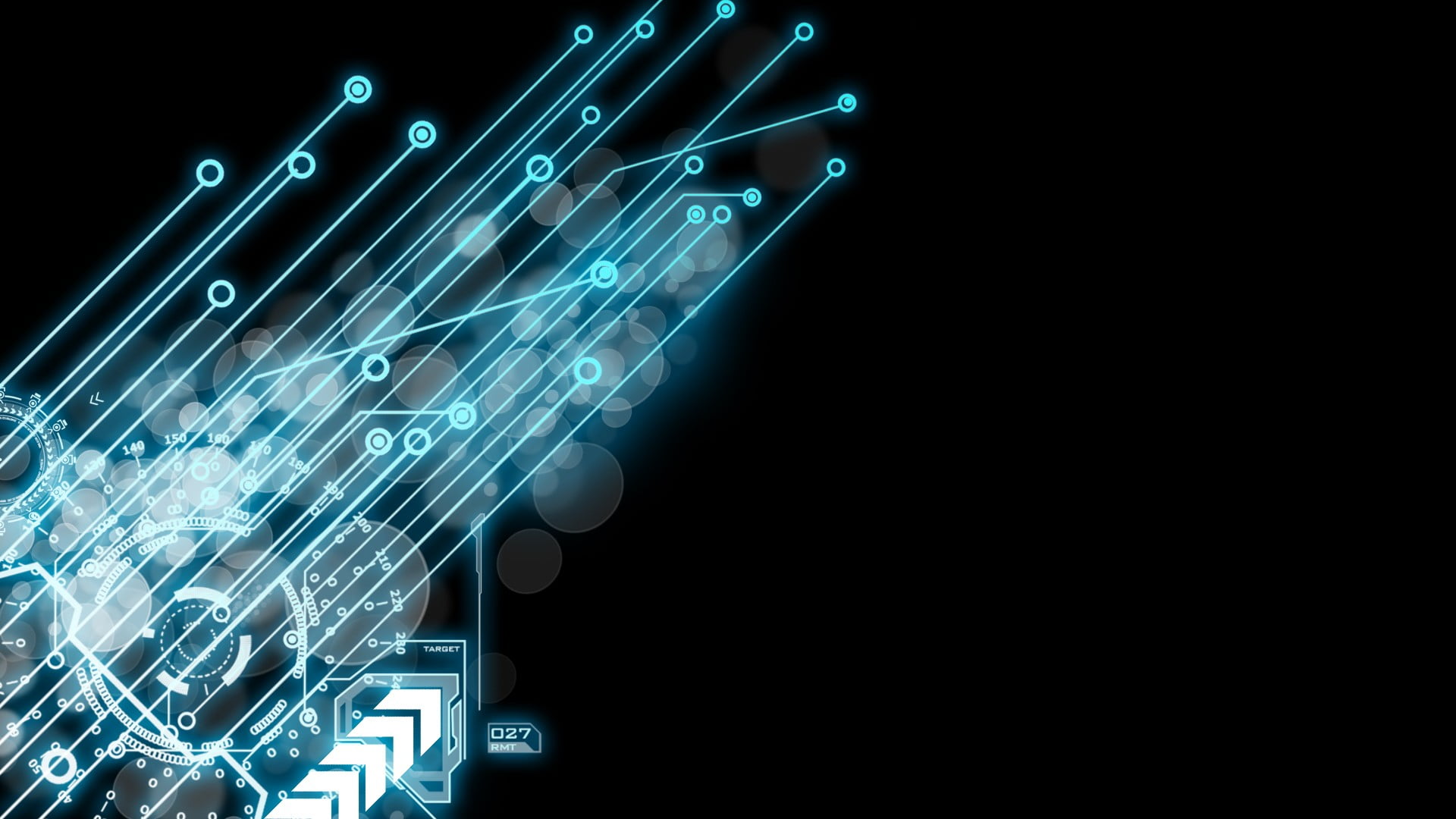 1920x1080 Electronic neon wallpaper, video games, abstract, blue, vector HD wallpaper