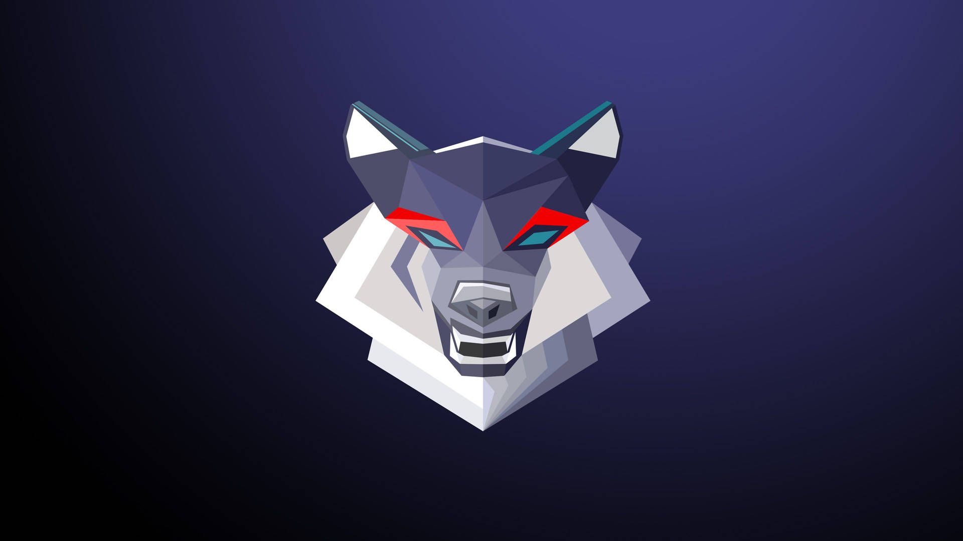 1920x1080 Download 4K Ultra HD Geometric Wolf Vector Art Wallpaper