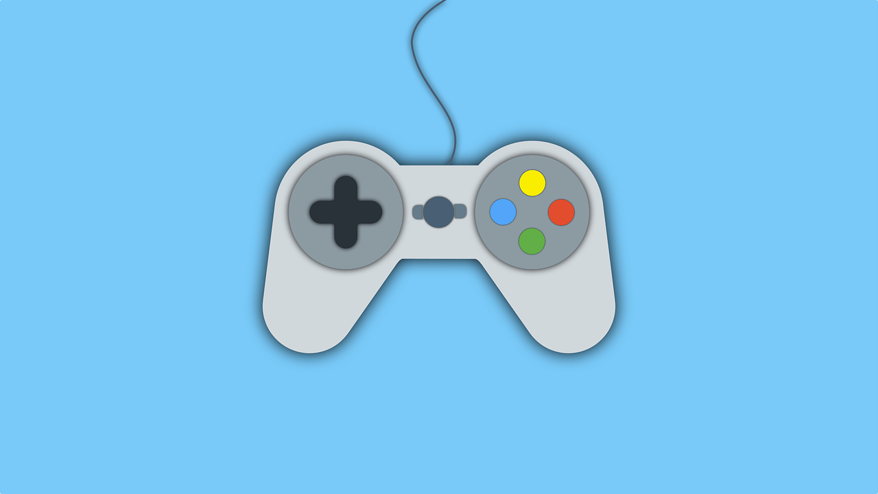 1280x720 Download Controller Video Game Wallpaper. Royalty Free Vector Graphic