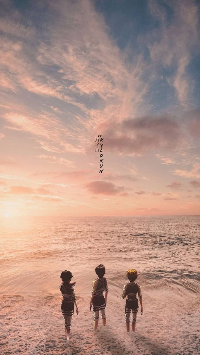 675x1200 Attack On Titan Ocean Wallpaper