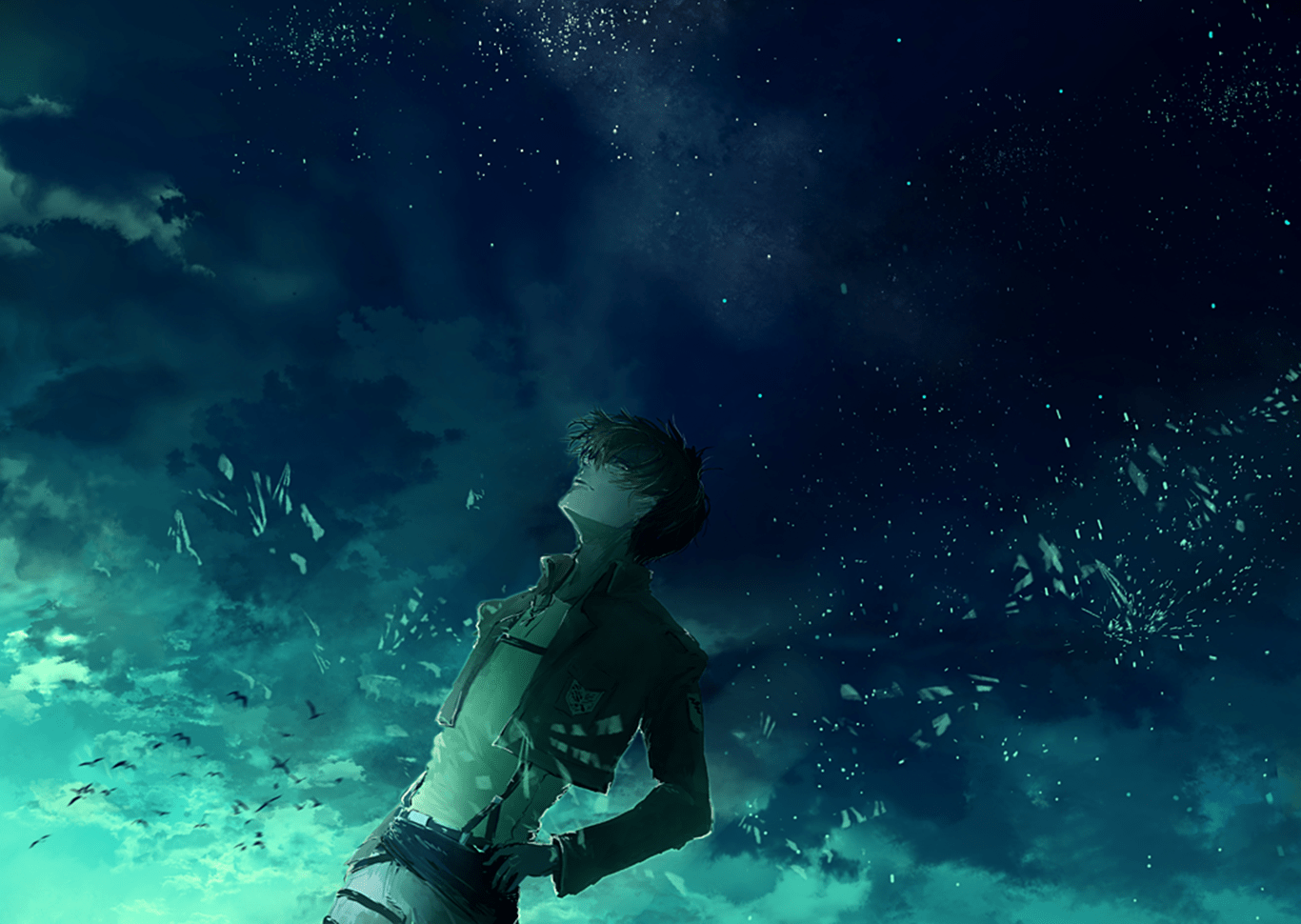 1366x970 Levi Ackerman Stargazing On Titan HD Wallpaper By E Kox970