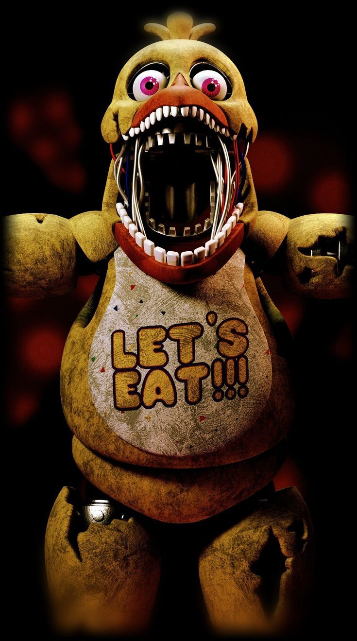735x1319 Chica fnaf 2 withered. Nightmare fredbear realistic, Withered chica wallpaper, Withered animatronics
